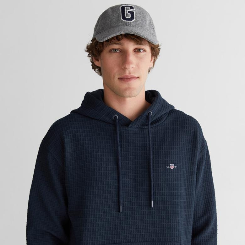 GANT Erkek Lacivert Regular Fit Kapüşonlu Sweatshirt