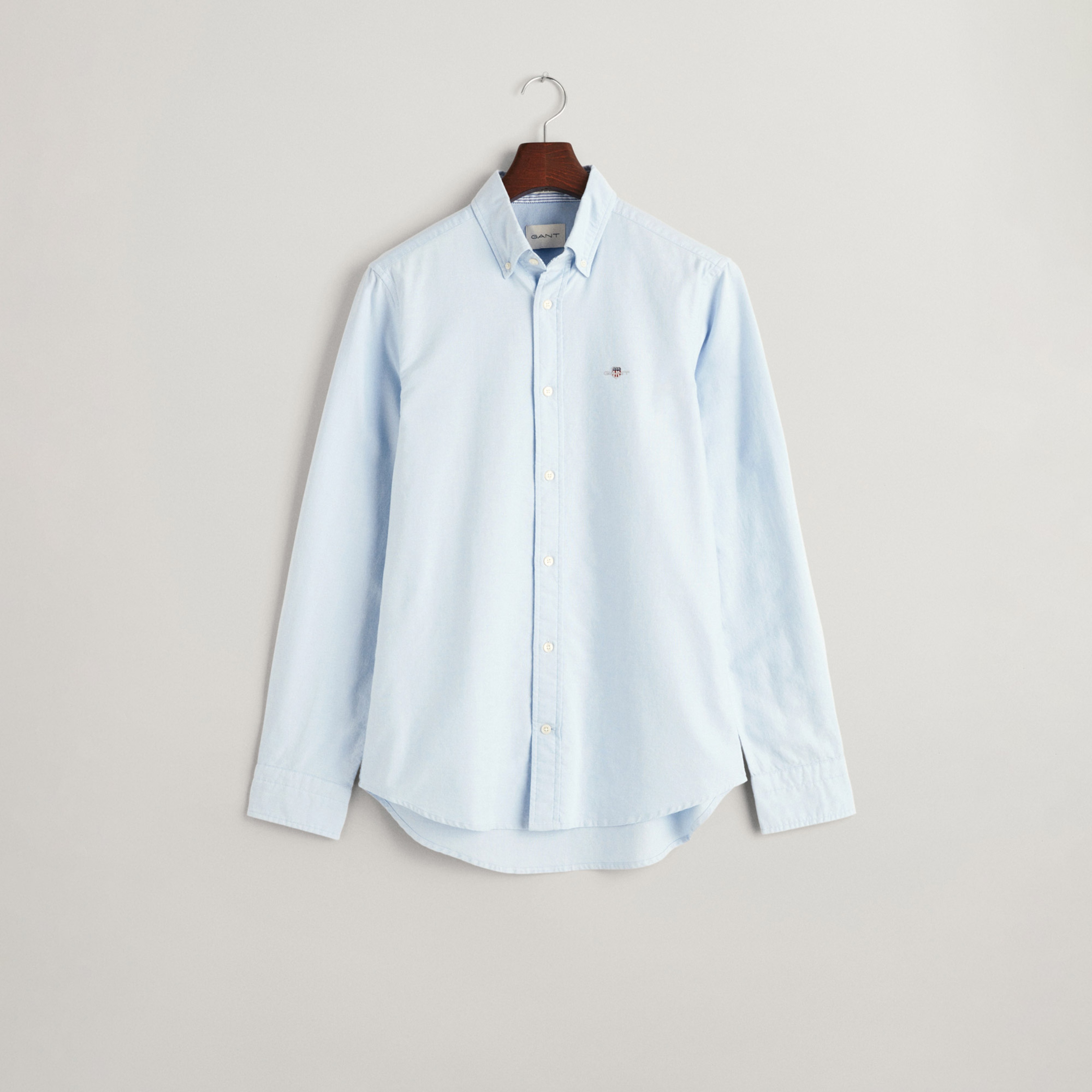 GANT Erkek Mavi Slim Fit Düğmeli Yaka Gömlek