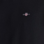 GANT Erkek Siyah Slim Fit Bisiklet Yaka Uzun Kollu T-Shirt