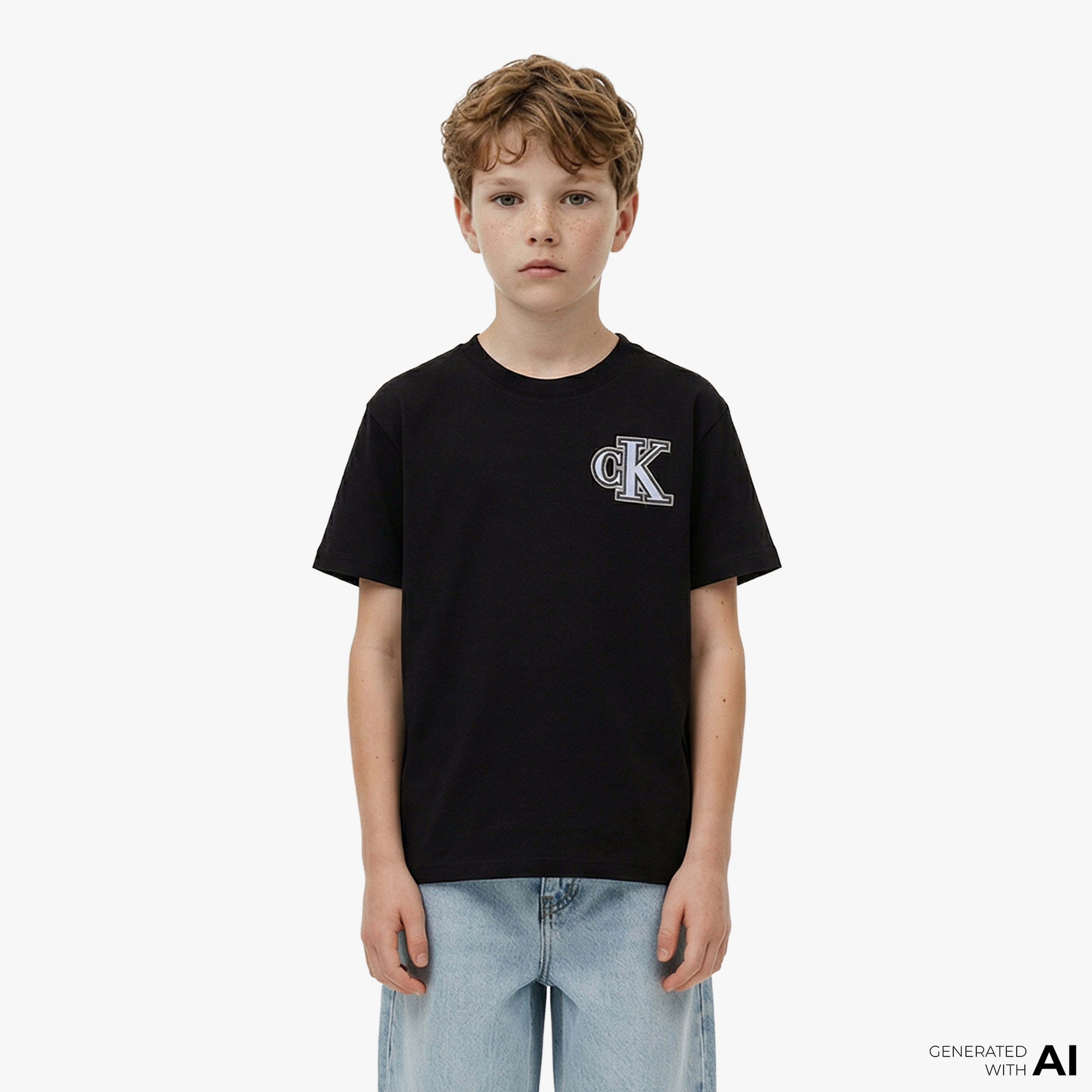 Calvin Klein Festive Graphic Çocuk Siyah T-Shirt