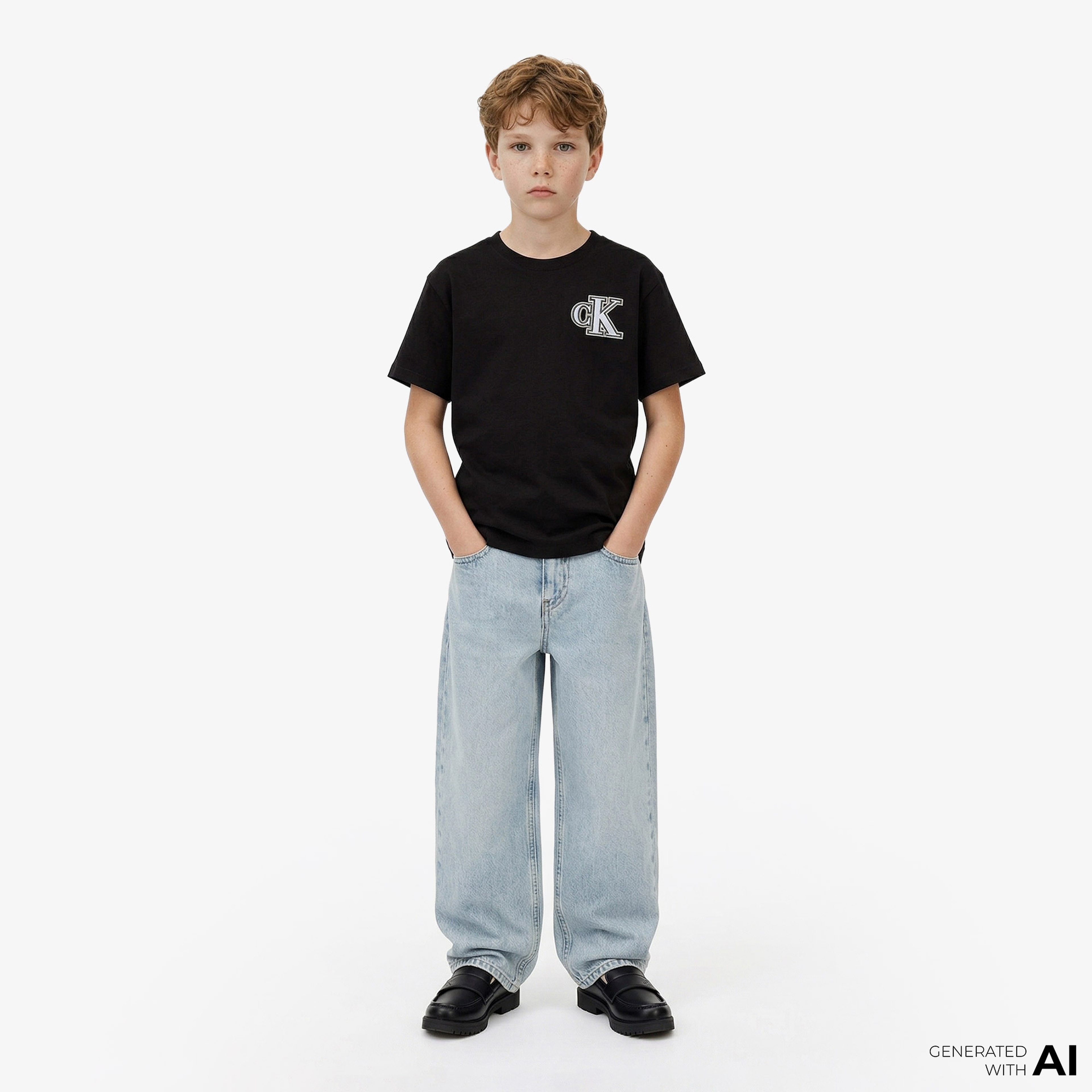 Calvin Klein Festive Graphic Çocuk Siyah T-Shirt