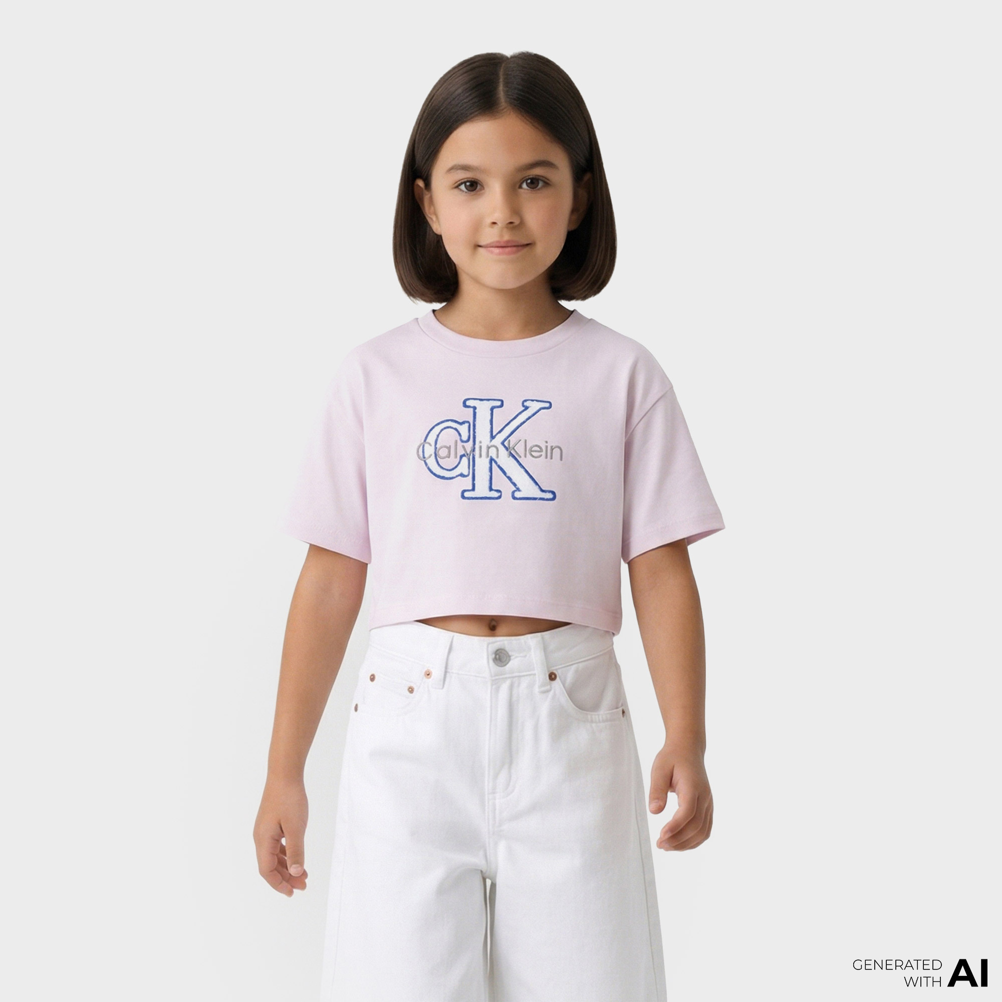 Calvin Klein Towling Monologo Çocuk Lila T-Shirt
