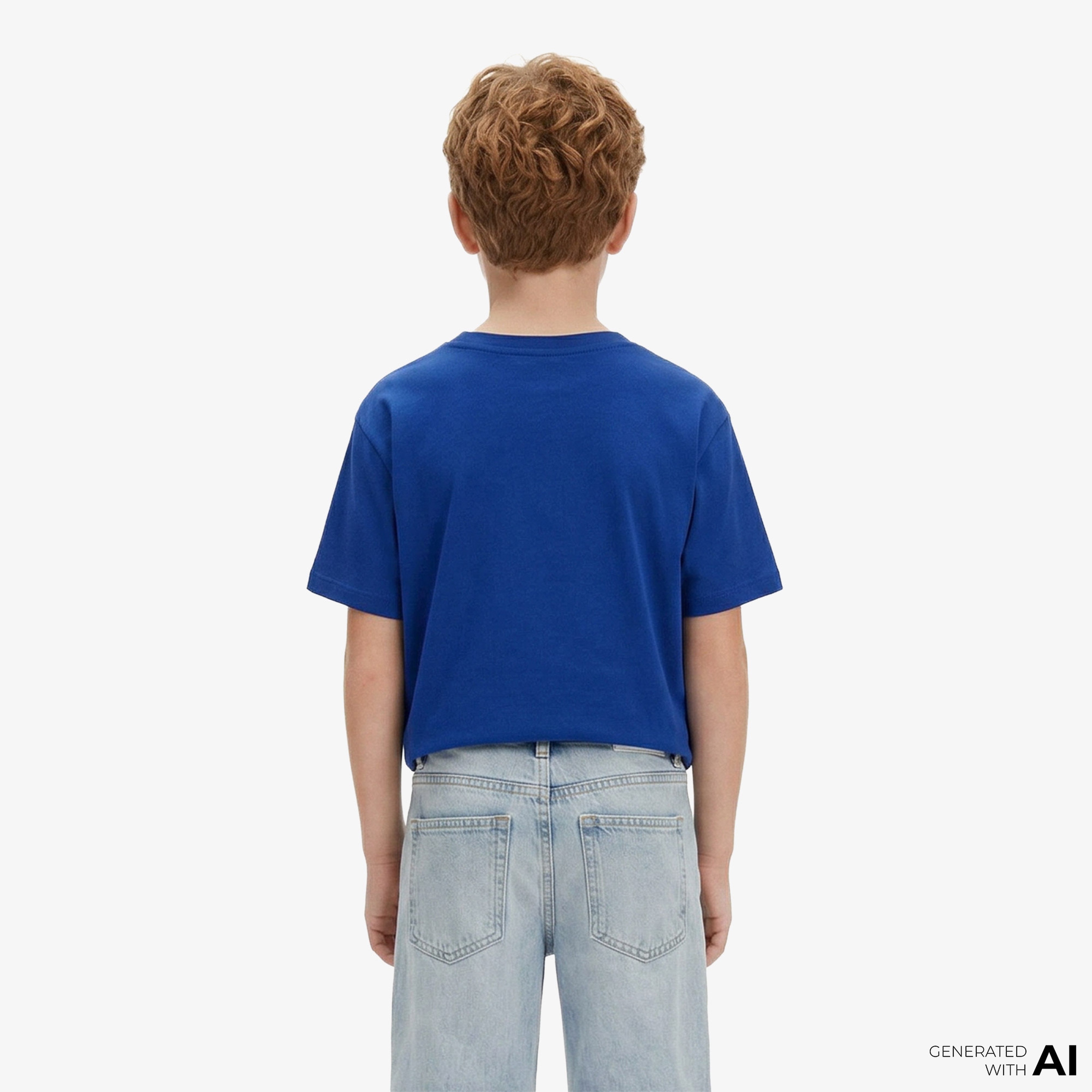 Calvin Klein Color Logo Graphic Çocuk Mavi T-Shirt