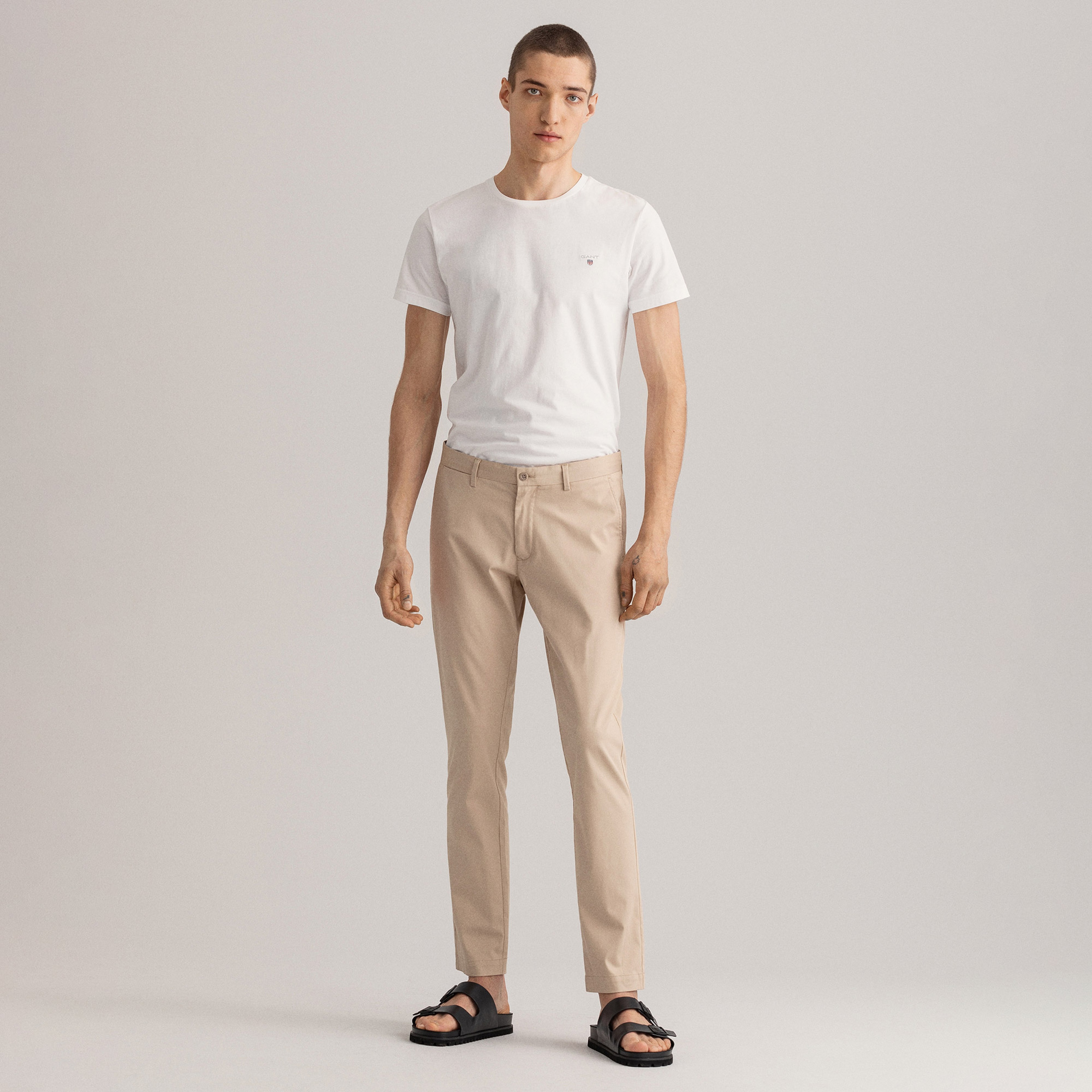 GANT Erkek Bej Slim Fit Hallden Pantolon