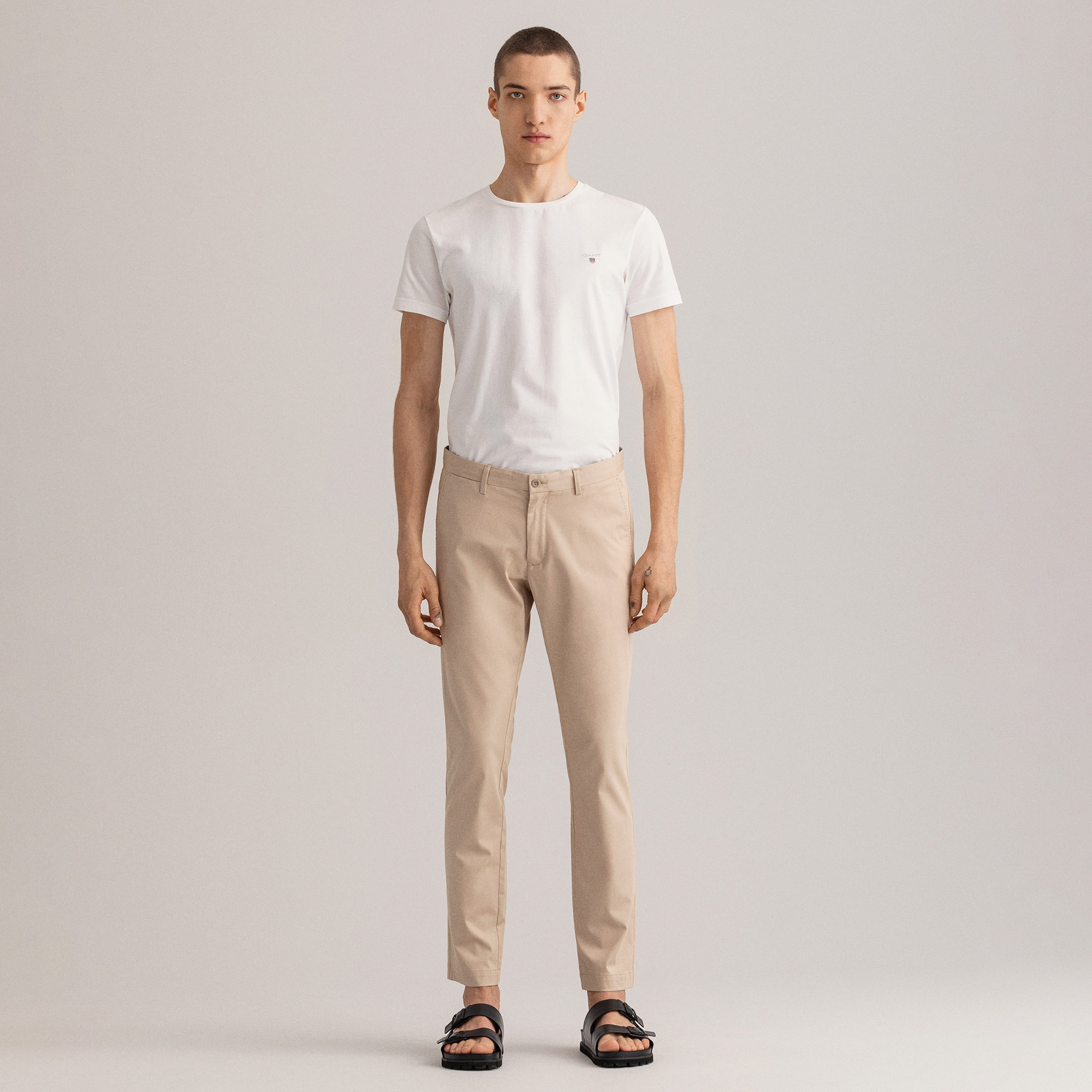 GANT Erkek Bej Slim Fit Hallden Pantolon