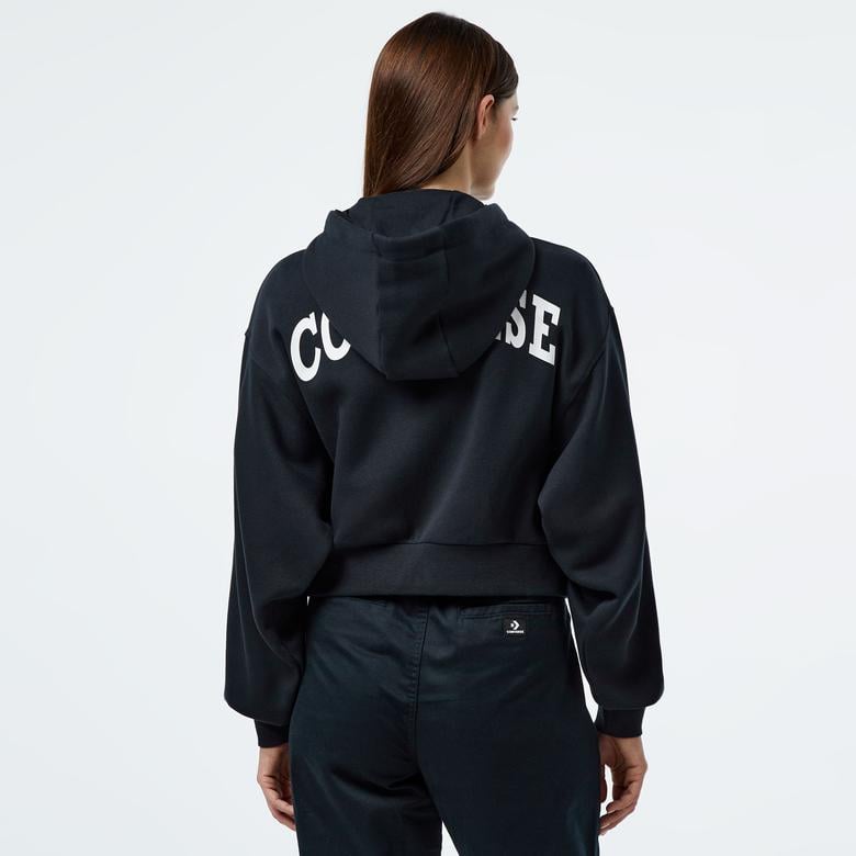 Converse Retro Full-Zip Kadın Siyah Eşofman Üstü