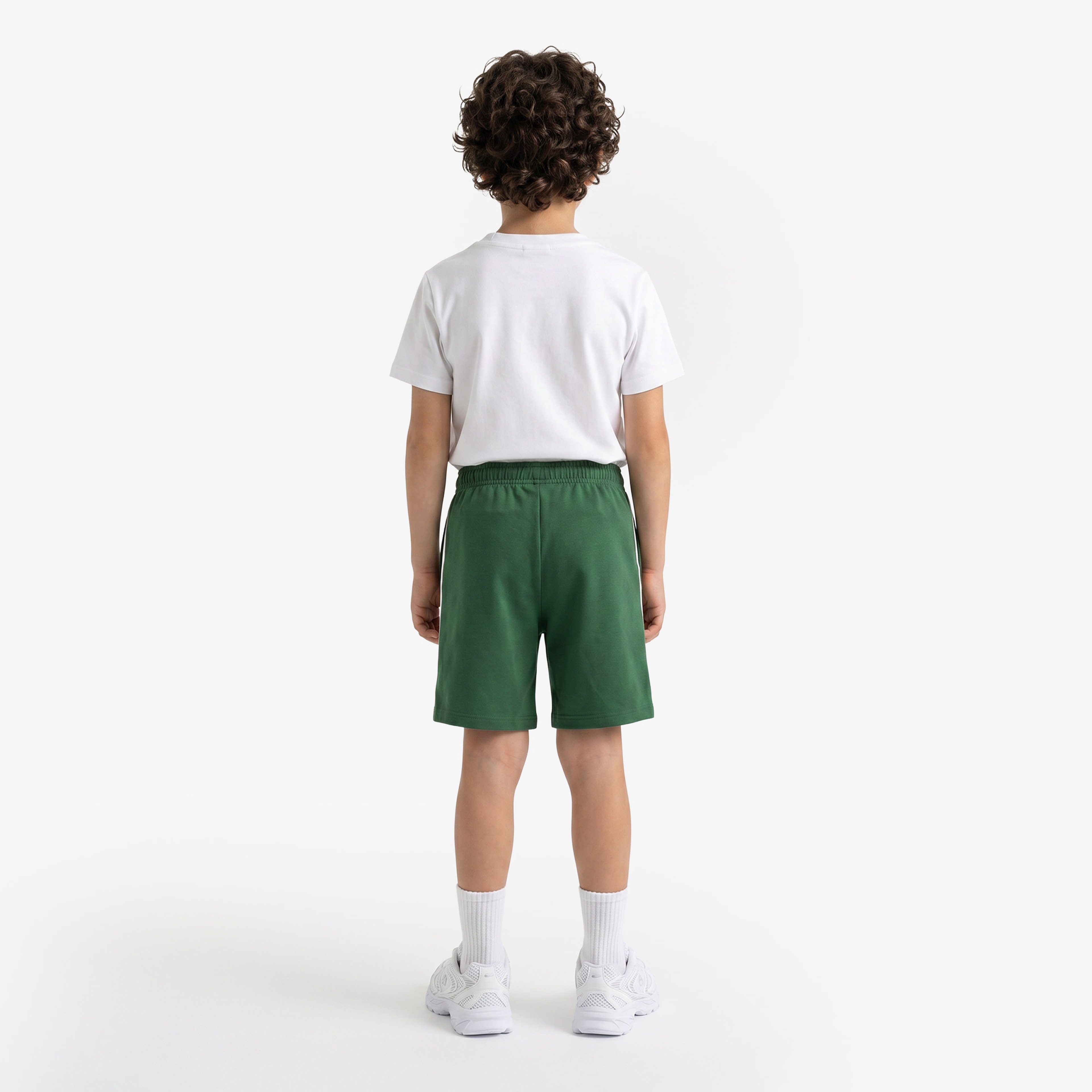 Lacoste Contrast Stripe Interlock Çocuk Yeşil Şort