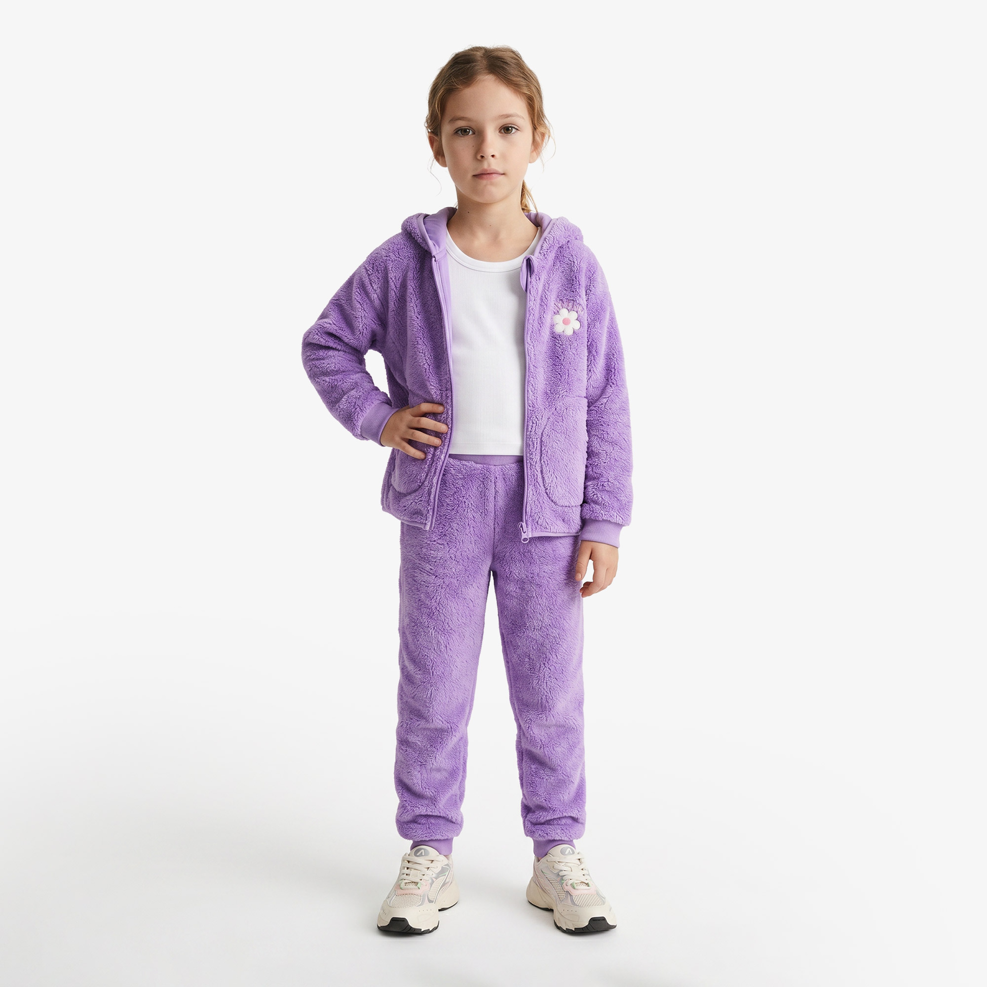Nautica Knit Active Bottom Çocuk Mor Eşofman Altı