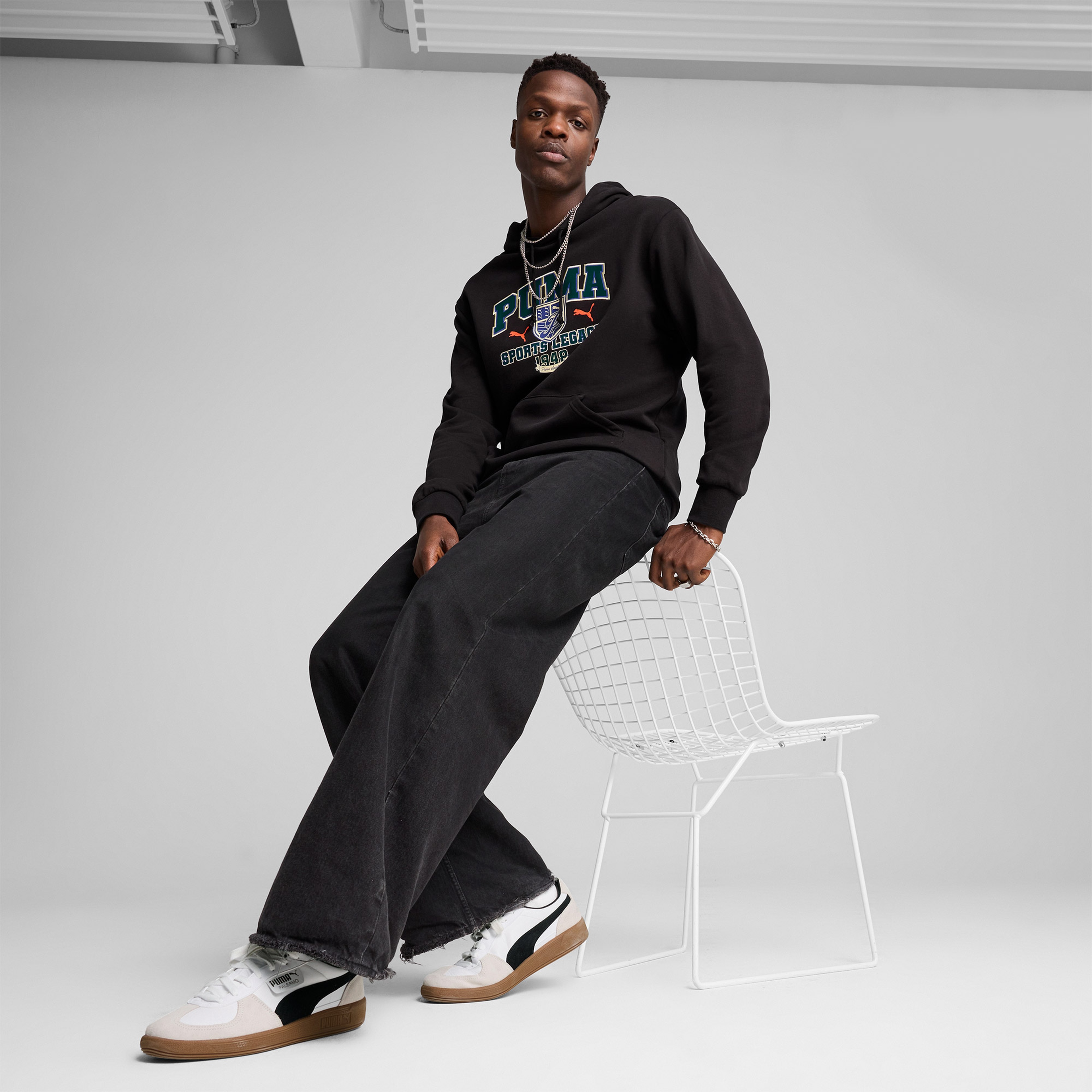 Puma Sports Legacy Graphic Erkek Siyah Sweatshirt