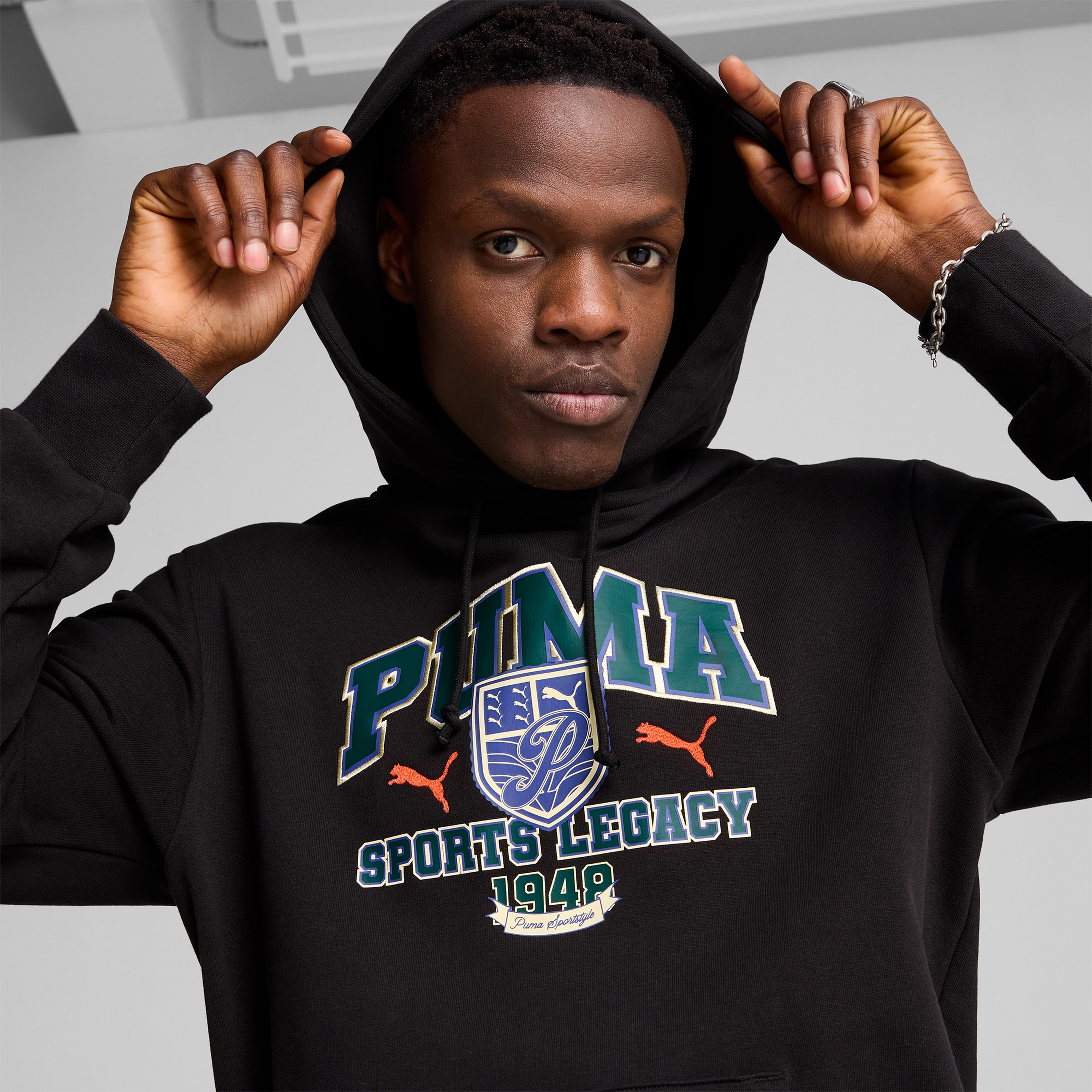 Puma Sports Legacy Graphic Erkek Siyah Sweatshirt