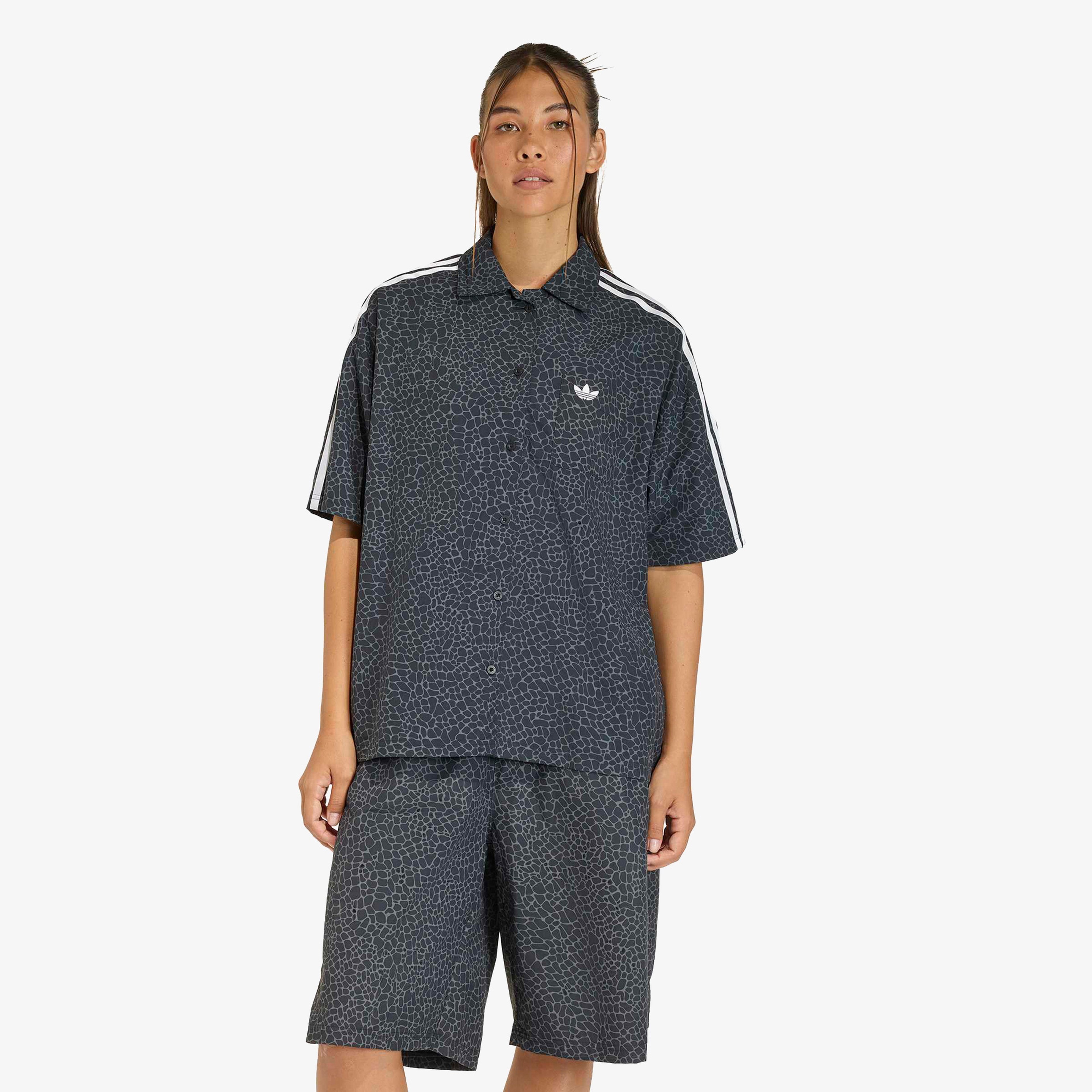 adidas Aop Kadın Siyah Gömlek