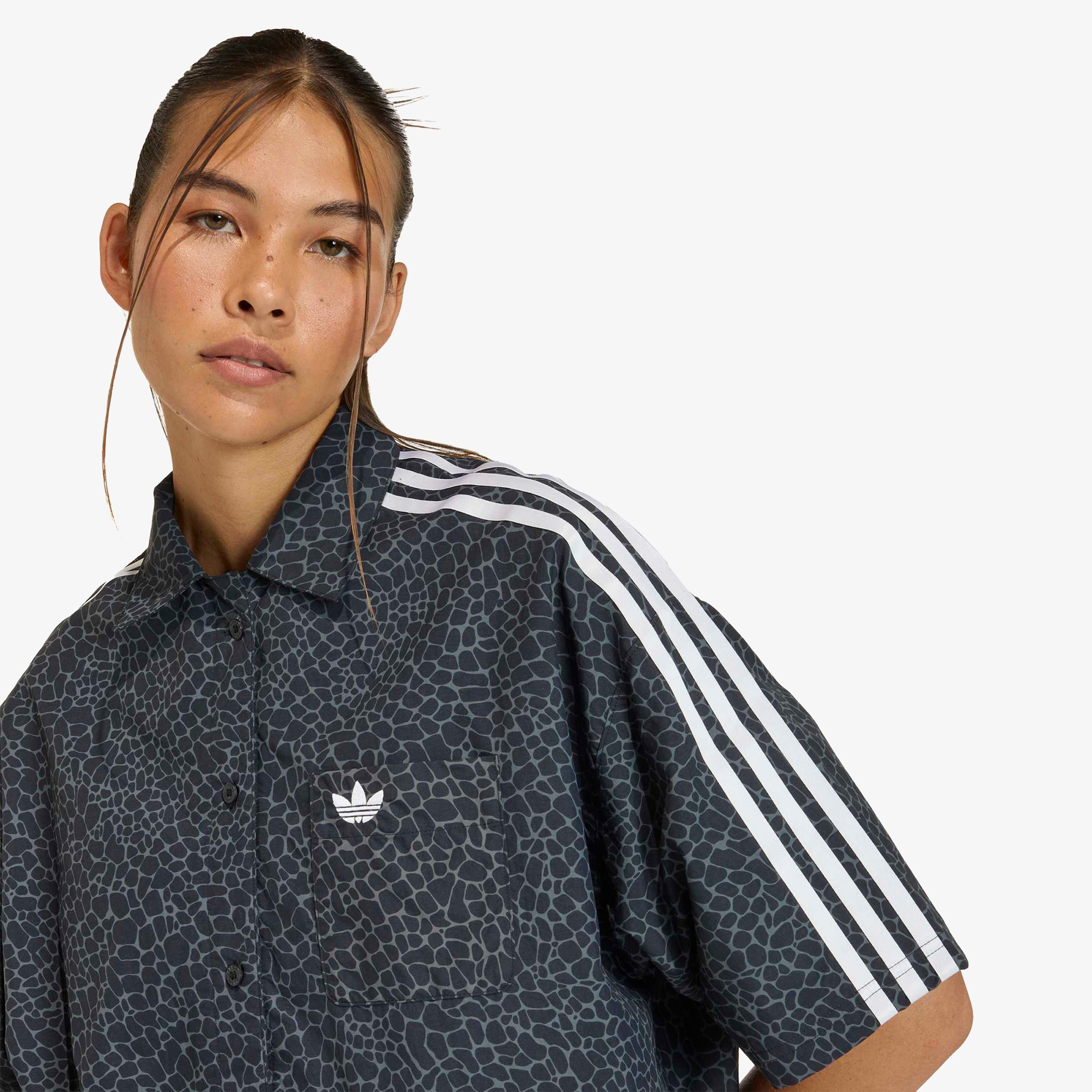 adidas Aop Kadın Siyah Gömlek