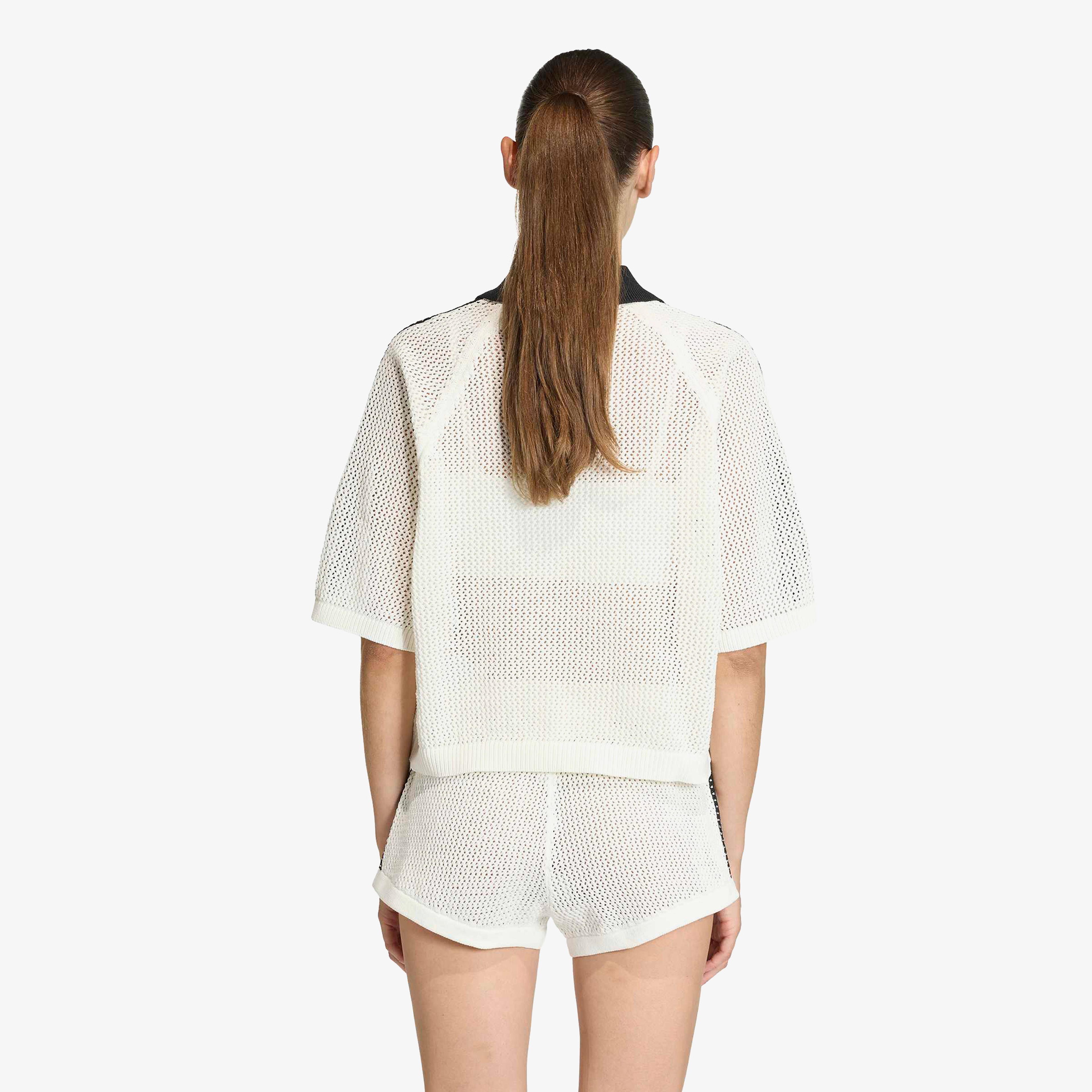 adidas Crochet Kadın Beyaz Polo