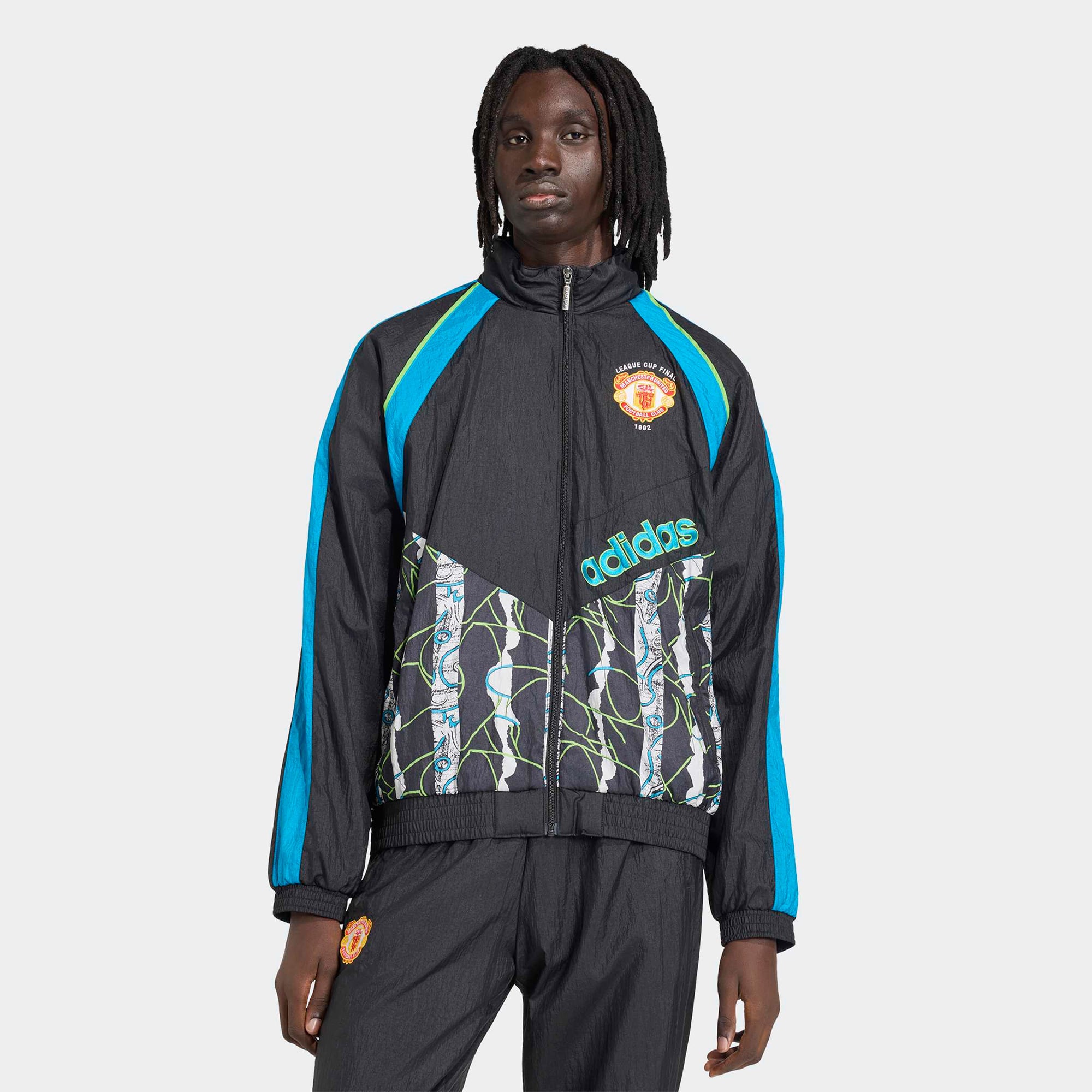 adidas Manchester United FC 90 Erkek Siyah Ceket