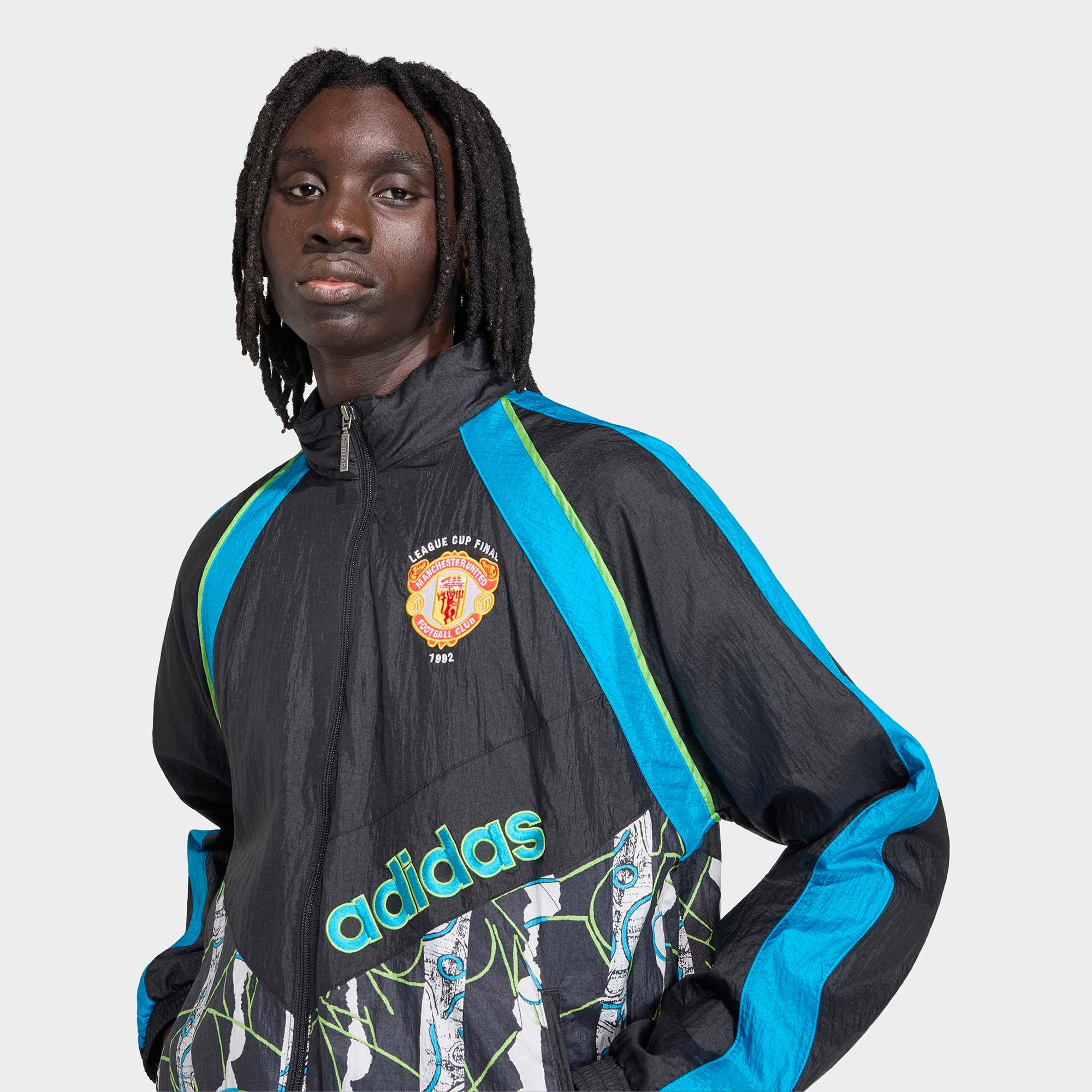 adidas Manchester United FC 90 Erkek Siyah Ceket