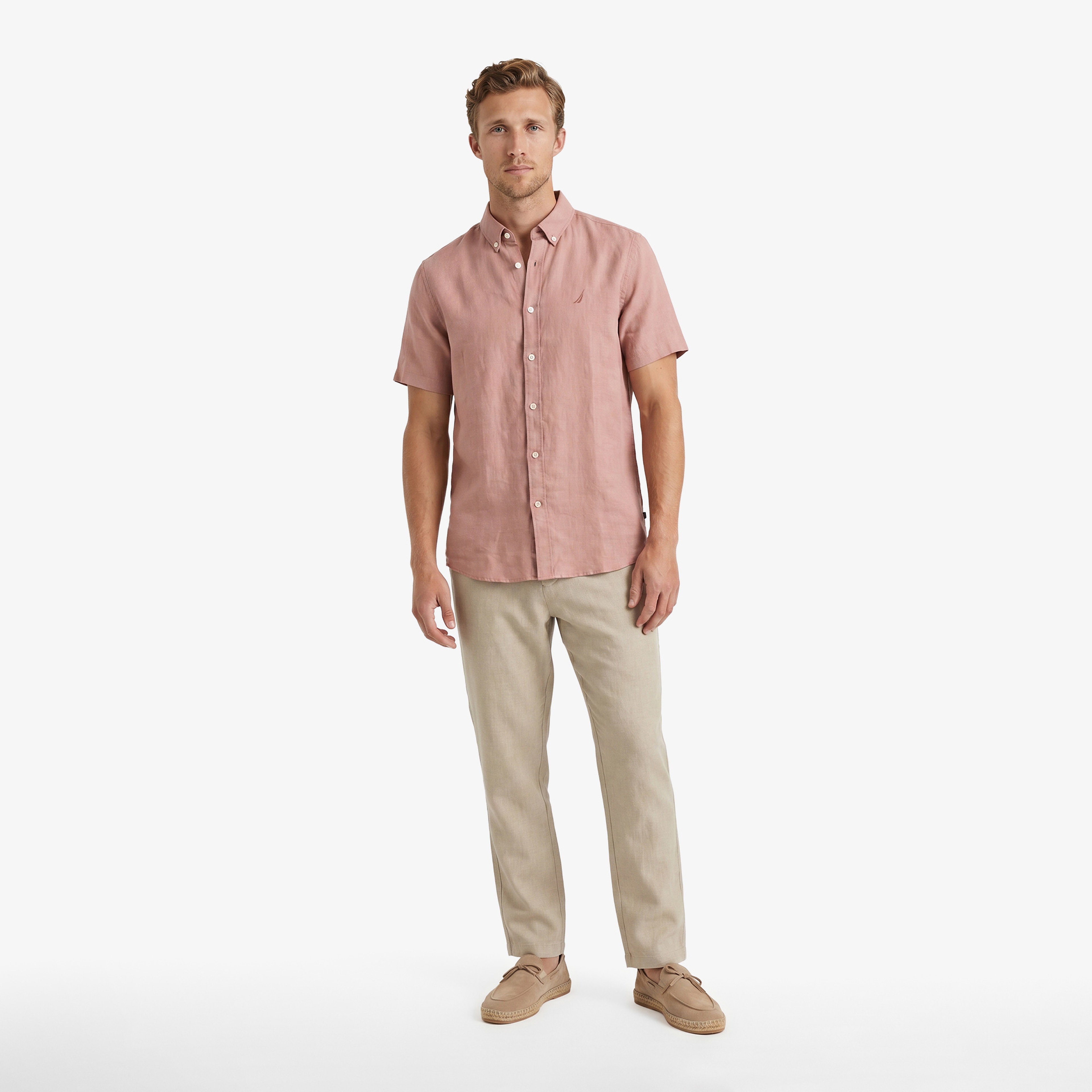 Nautica Regular Fit Erkek Bej Gömlek