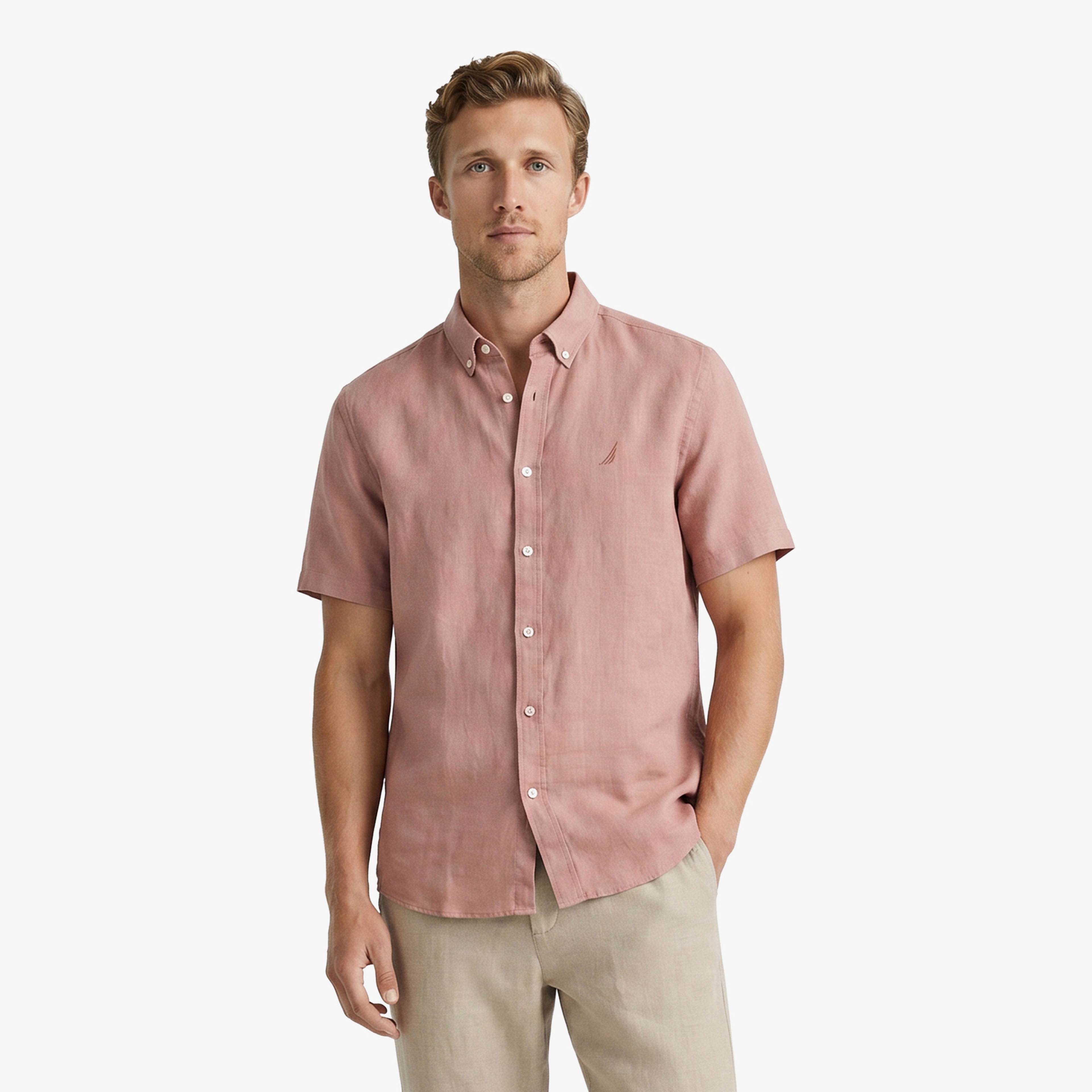 Nautica Regular Fit Erkek Bej Gömlek