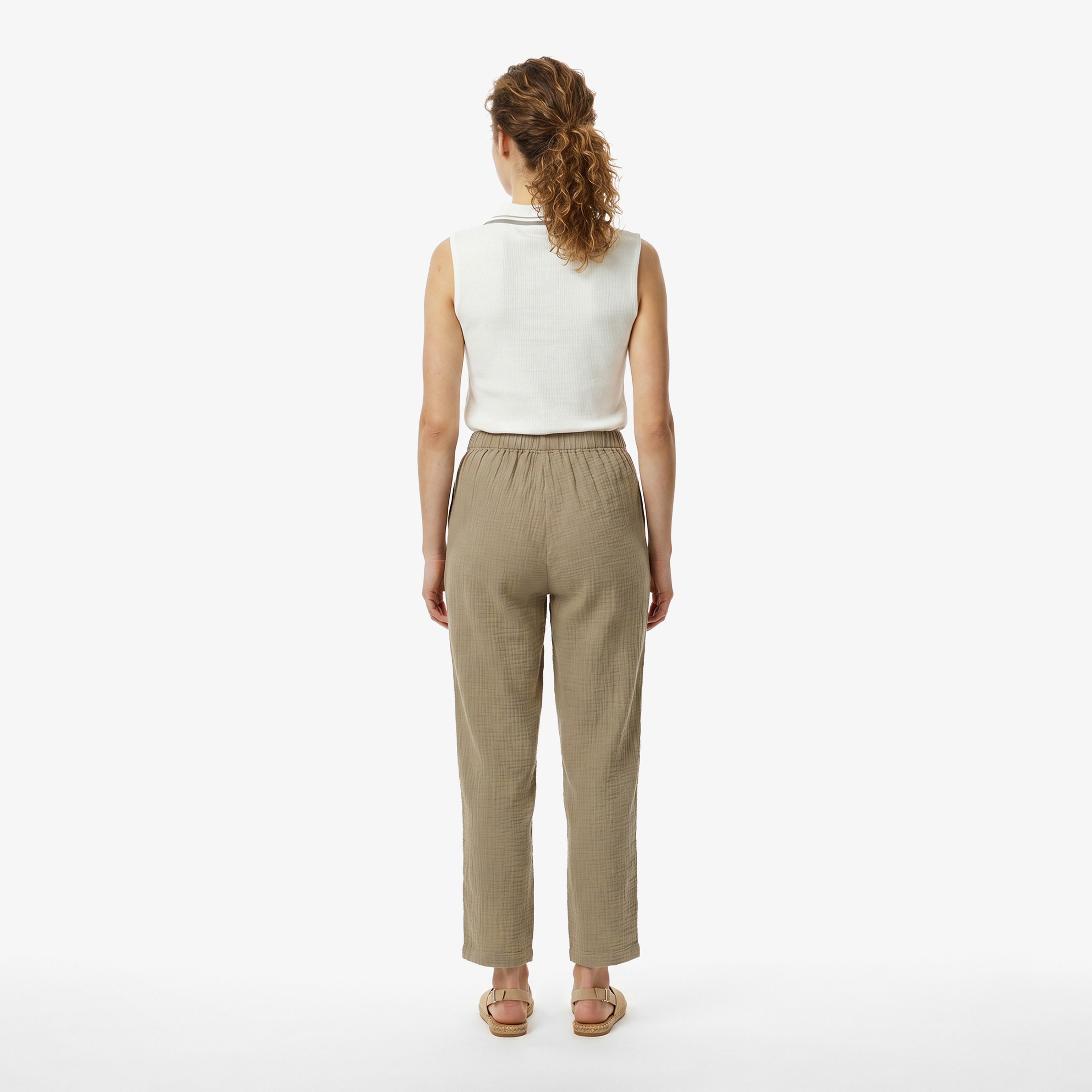Nautica Kadın Yeşil Regular Fit Pantolon