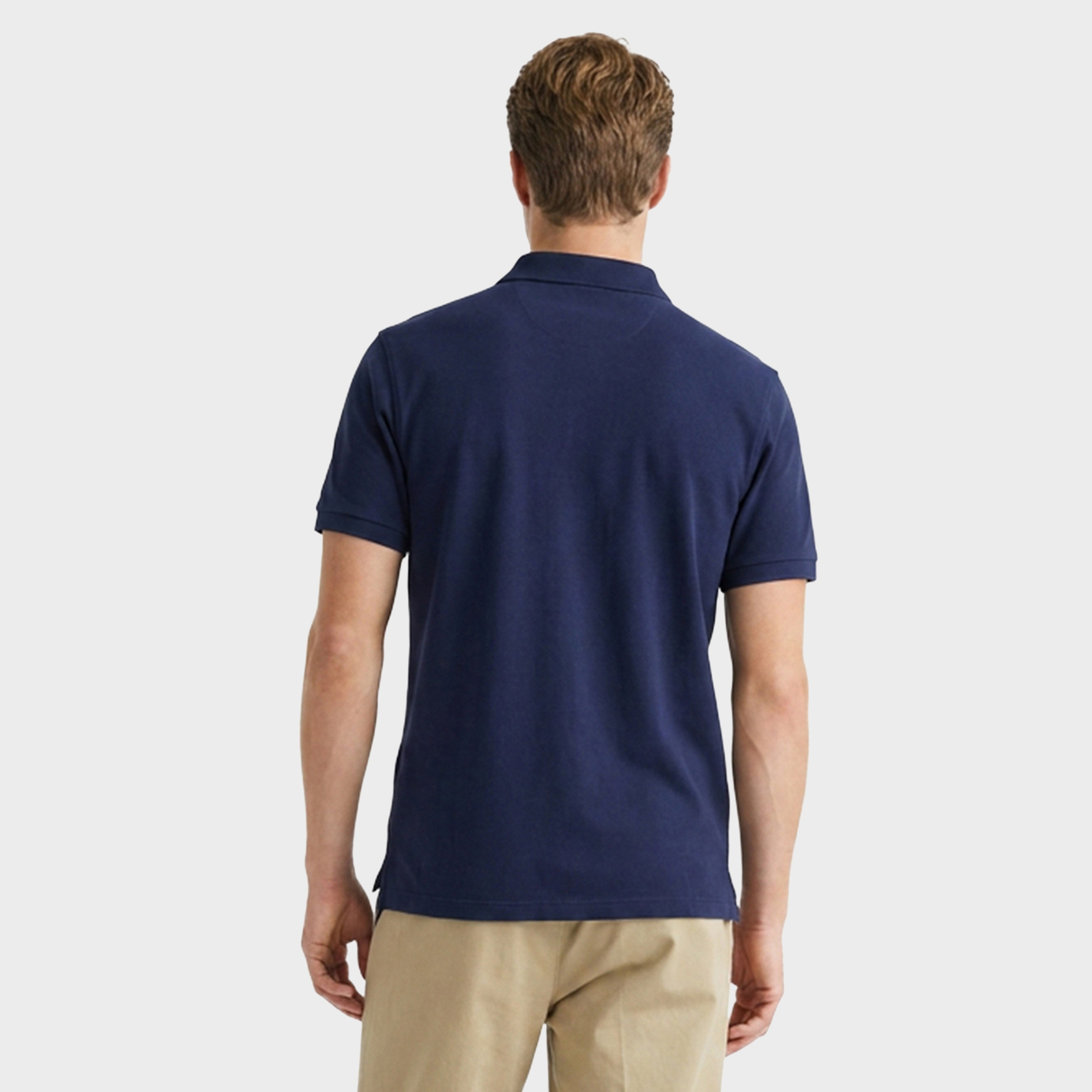 GANT Erkek Lacivert Regular Fit Yarım Fermuarlı Polo Yaka T-Shirt