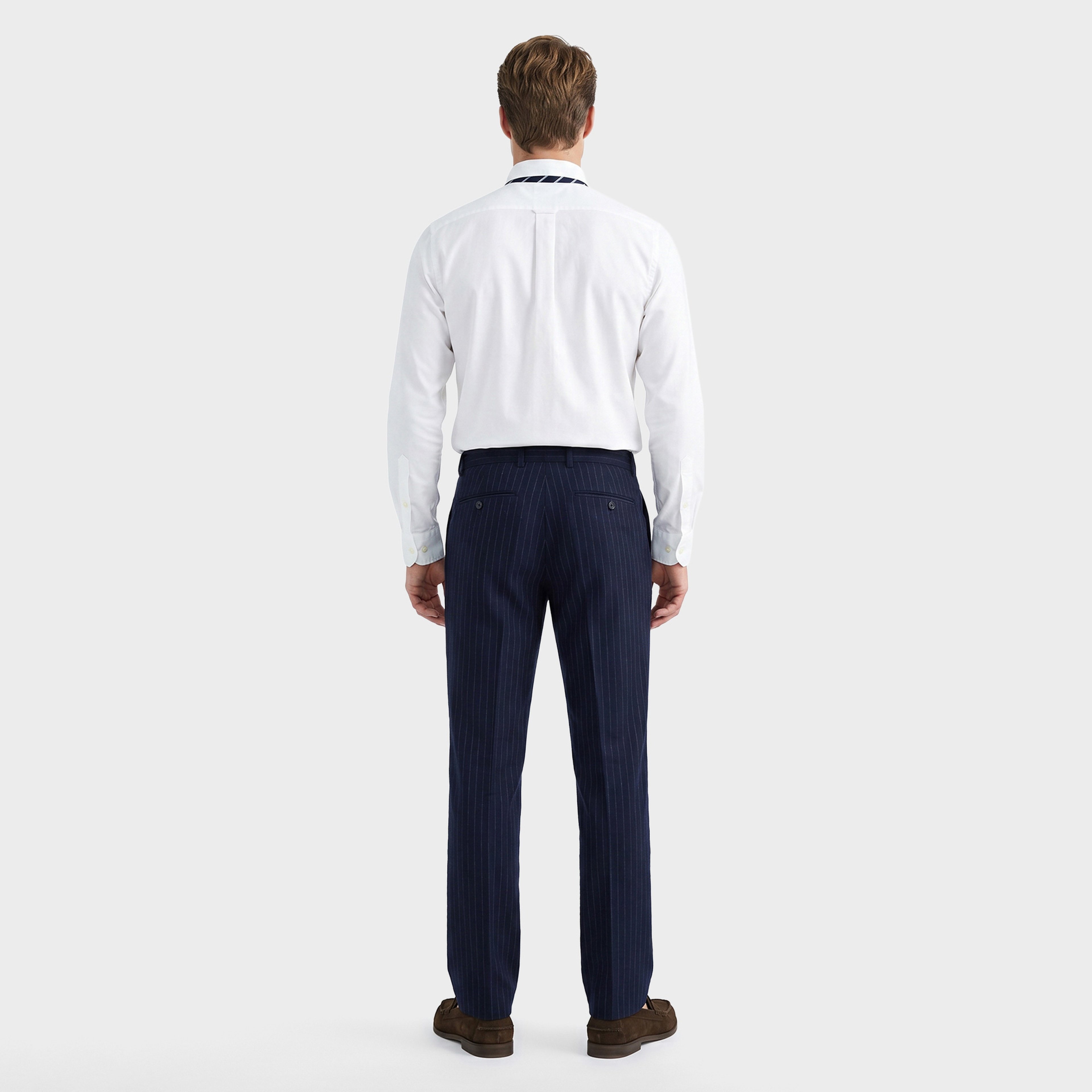 GANT Erkek Lacivert Regular Fit Çizgili Pantolon