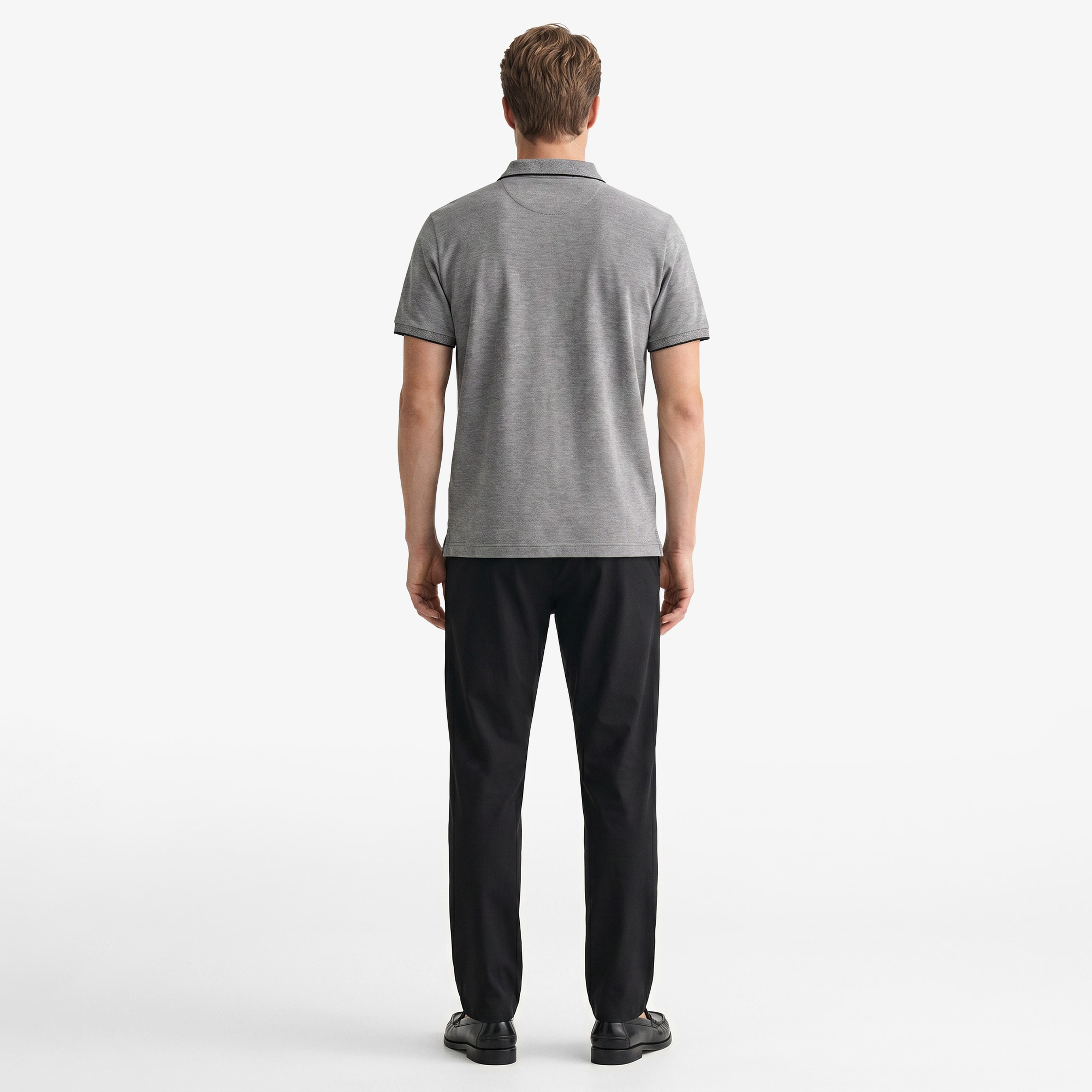 GANT Erkek Siyah Regular Fit Polo Yaka T-Shirt