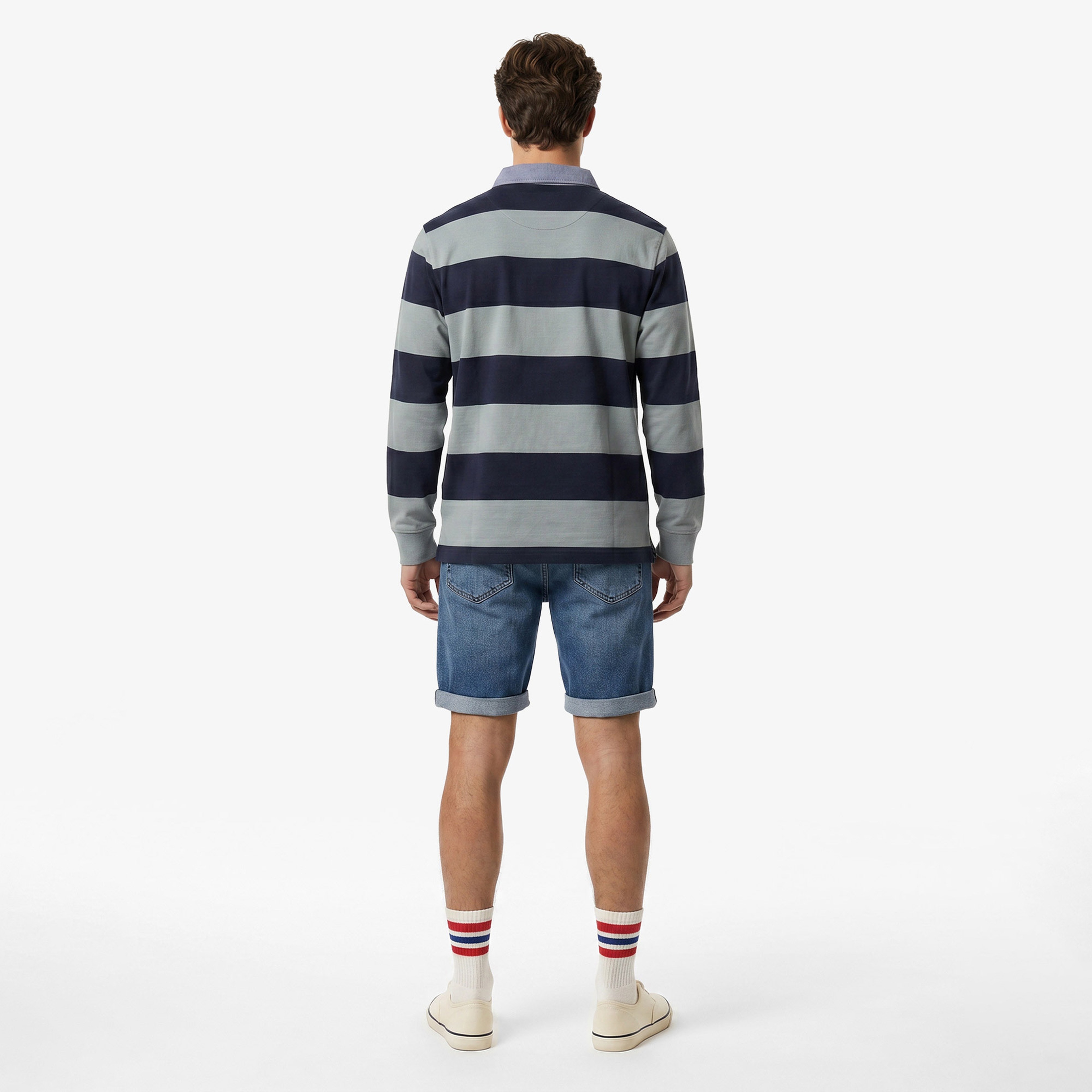 GANT Erkek Yeşil Regular Fit Çizgili Logolu Polo Yaka Rugby T-Shirt