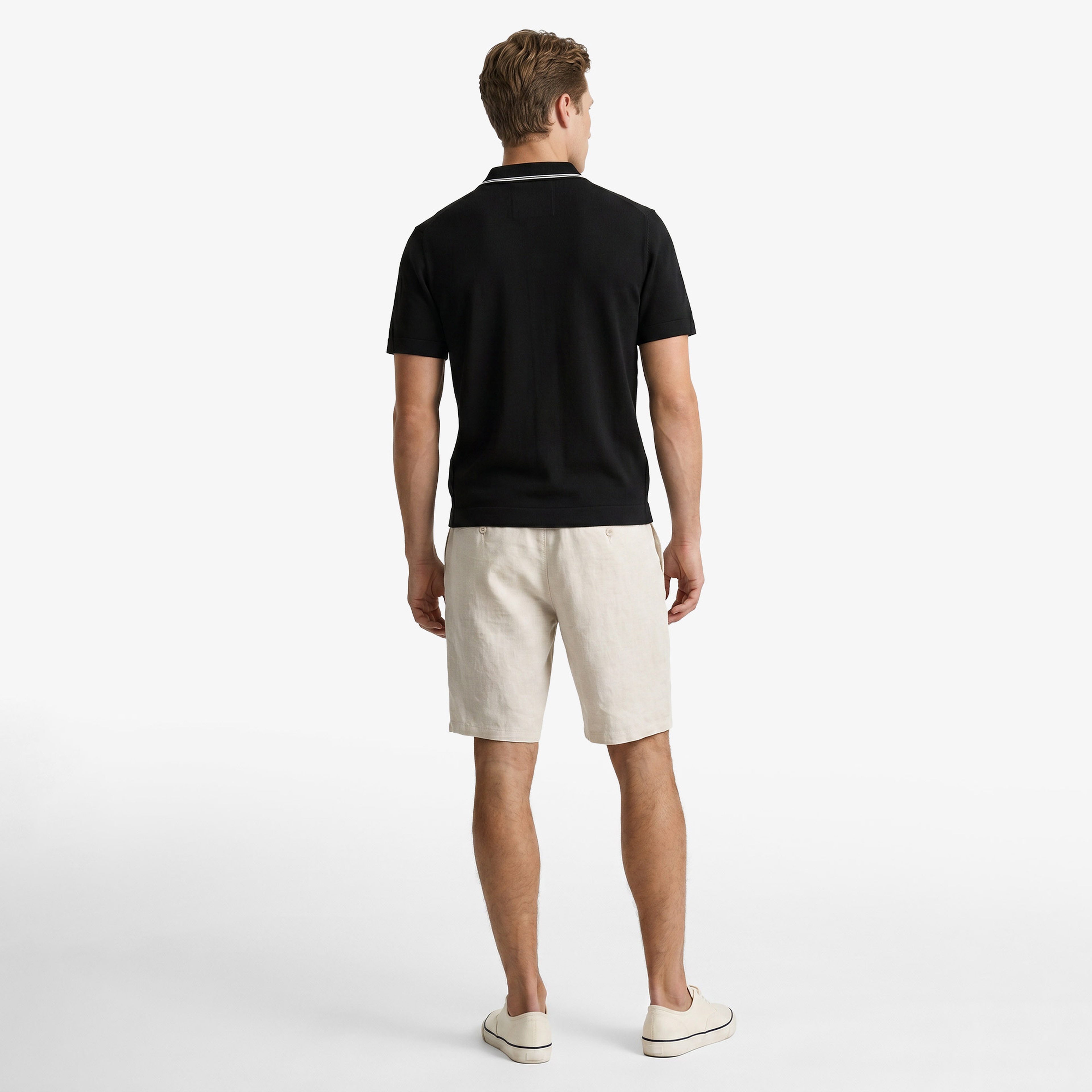 GANT Erkek Siyah Regular Fit Kısa Kollu Resort Yaka Gömlek