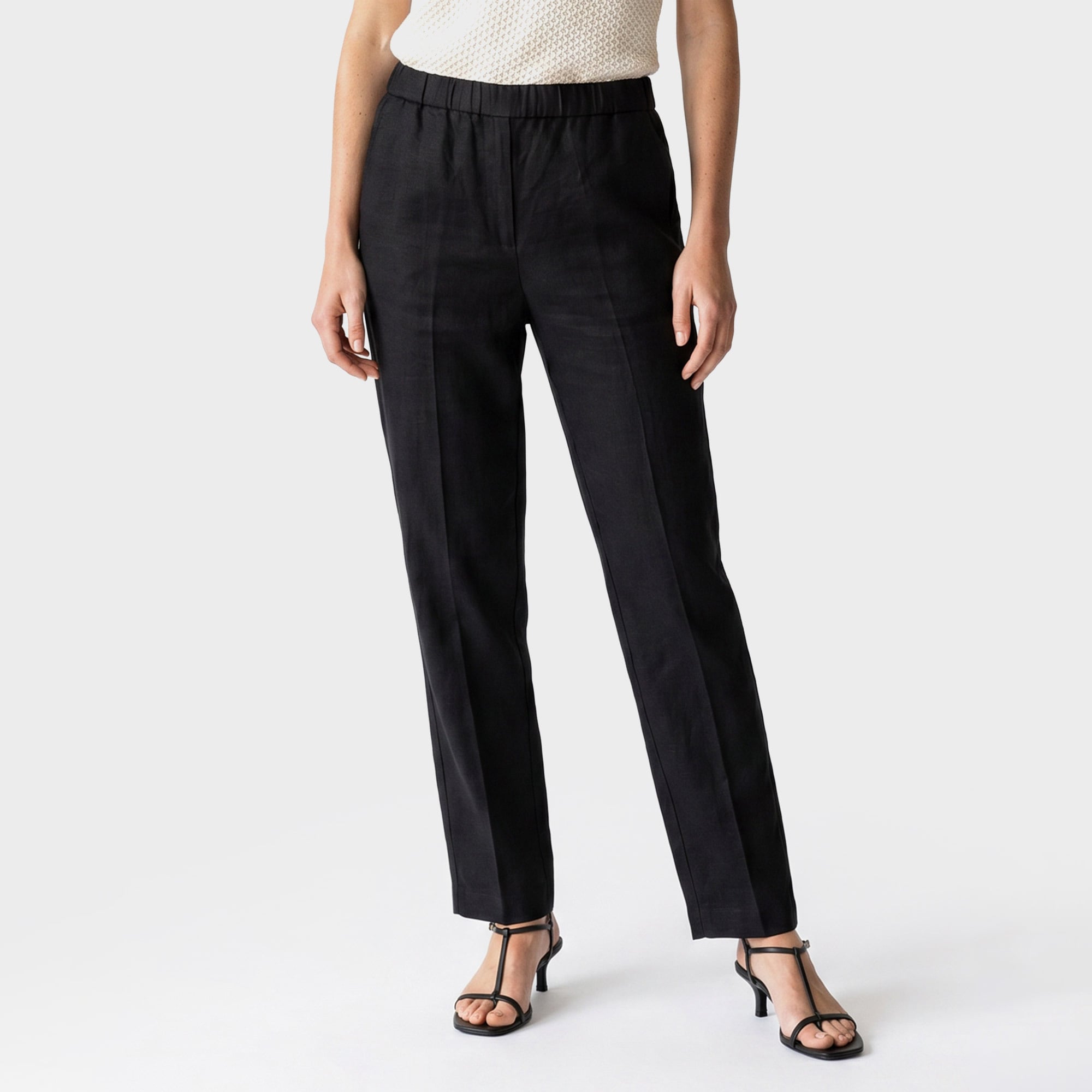 GANT Kadın Siyah Relaxed Fit Pantolon