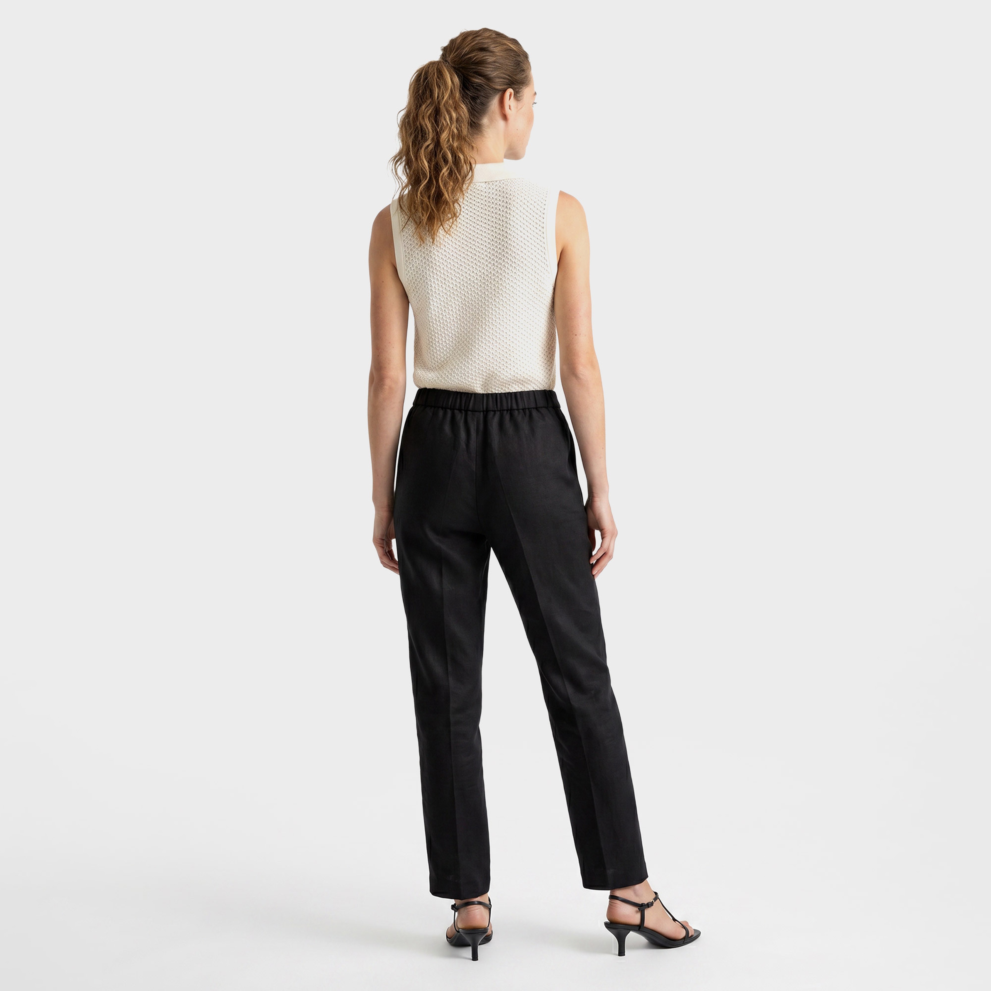 GANT Kadın Siyah Relaxed Fit Pantolon