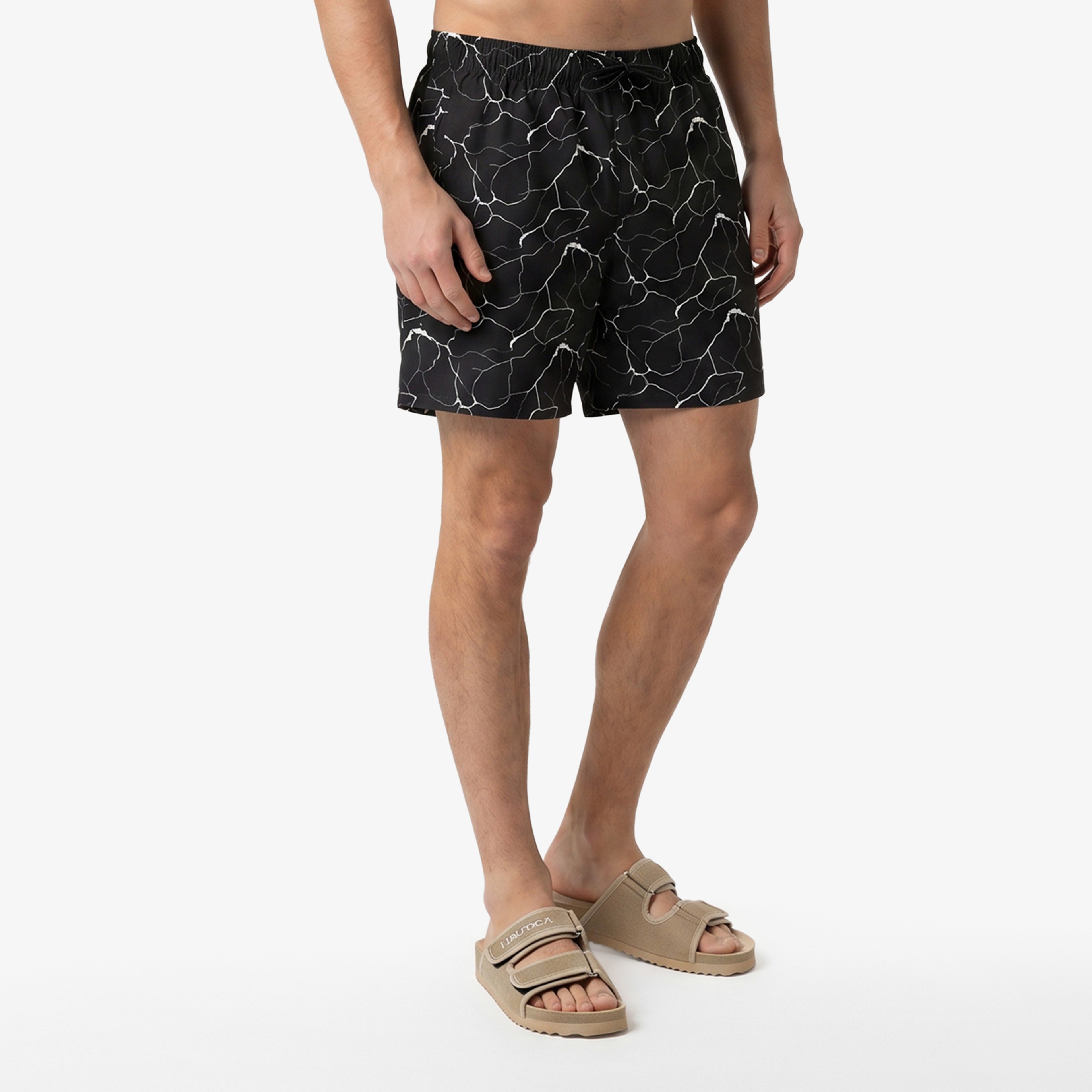 Nautica Erkek Siyah Regular Fit Deniz Şortu