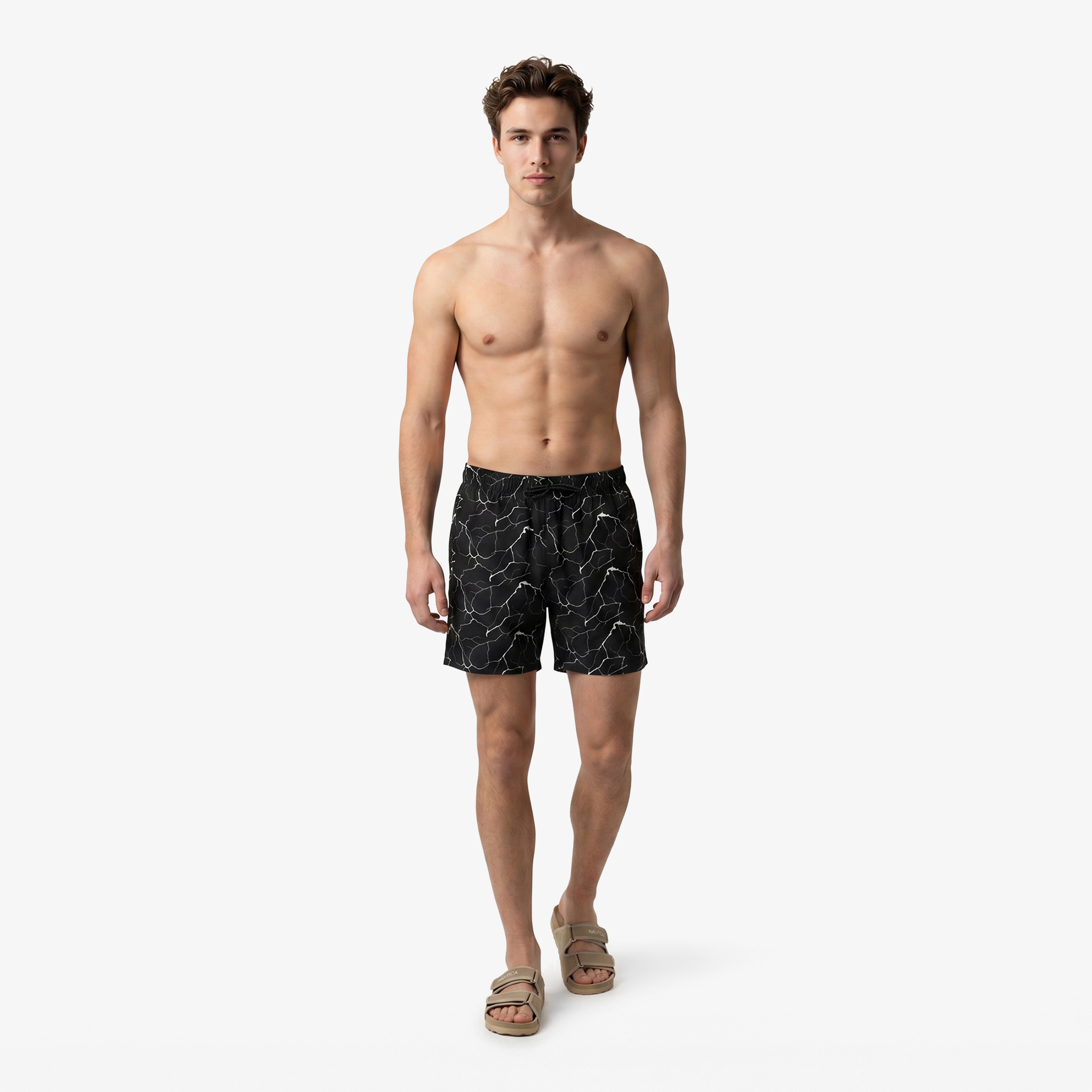 Nautica Erkek Siyah Regular Fit Deniz Şortu