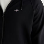 GANT Erkek Siyah Fermuarlı Kapüşonlu Sweatshirt