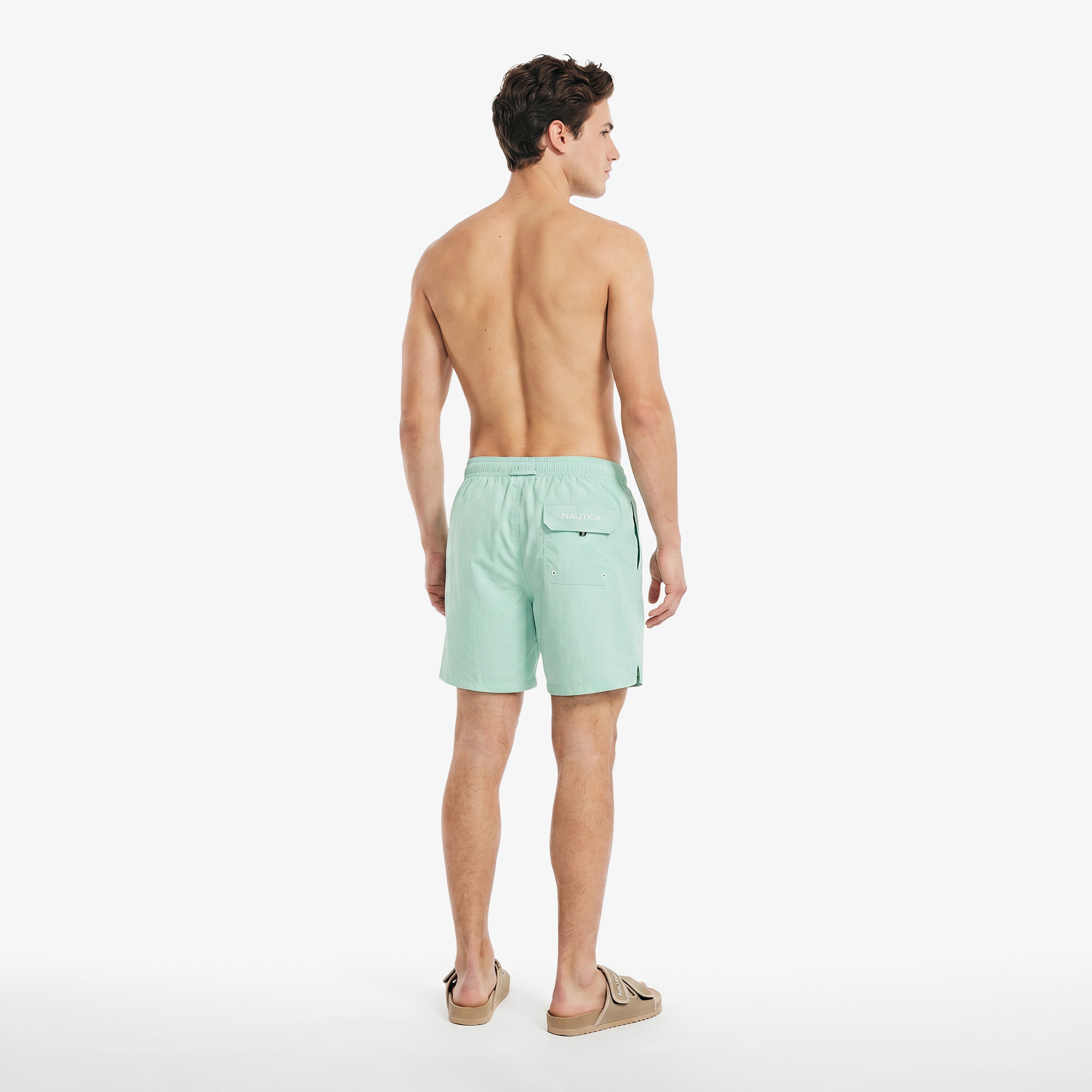 Nautica Erkek Yeşil Regular Fit Deniz Şortu