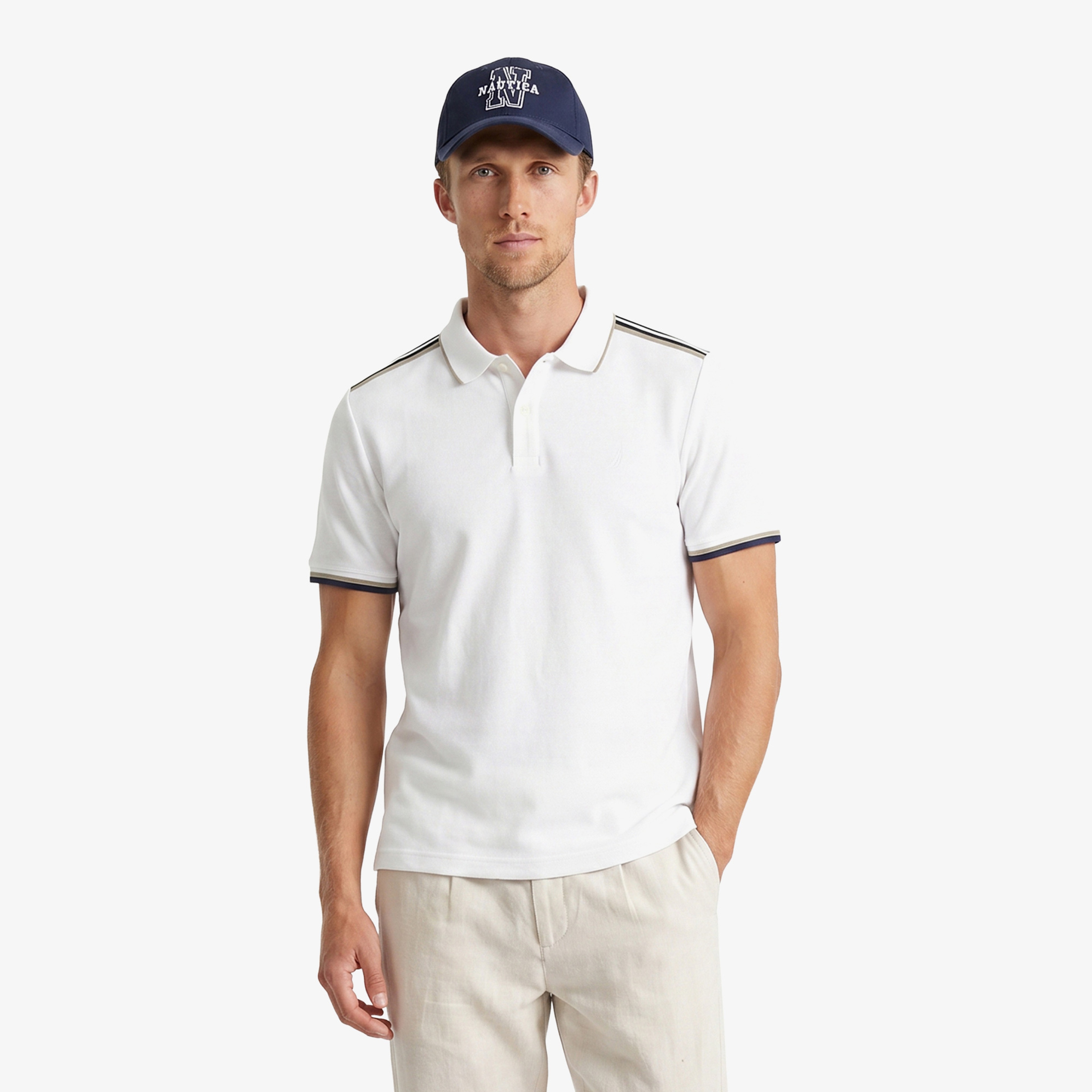 Nautica Regular Fit Erkek Beyaz T-Shirt