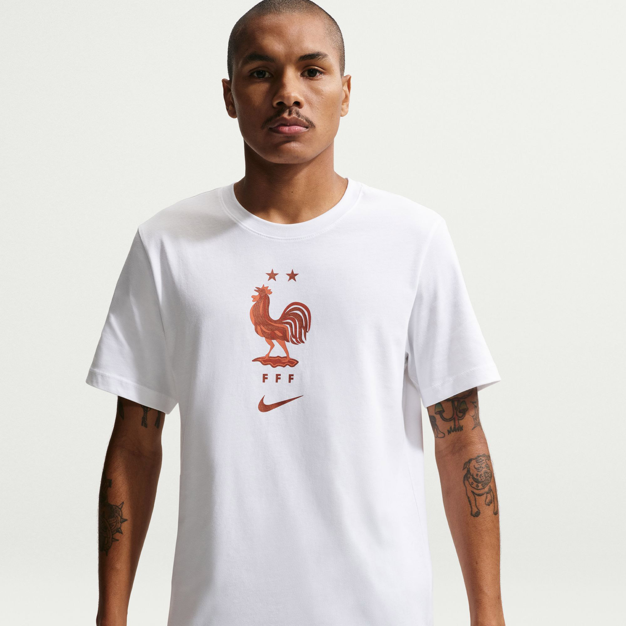Nike Fransa Milli Takım Erkek Beyaz T-Shirt