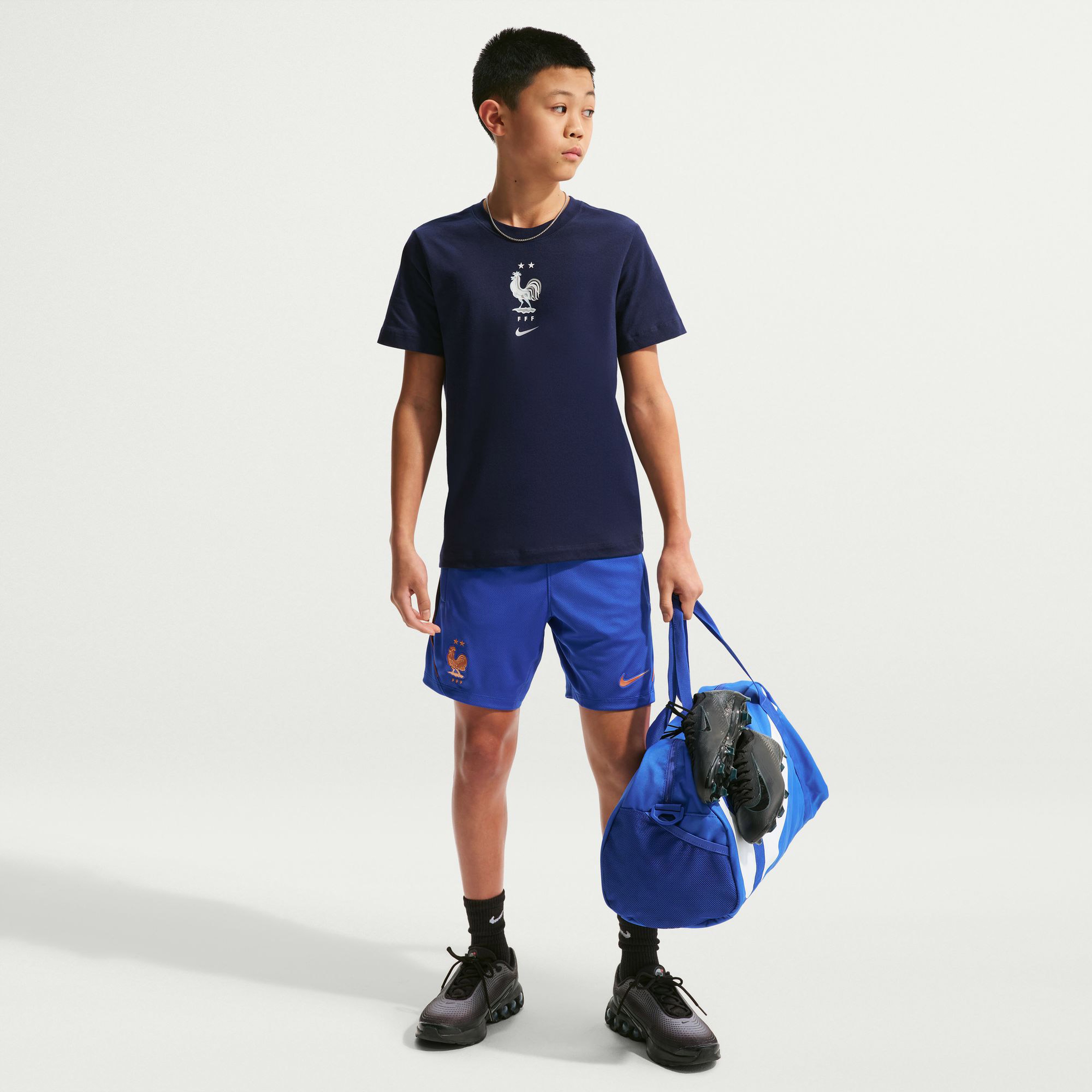 Nike FFF Crest Çocuk Lacivert Futbol T-Shirt
