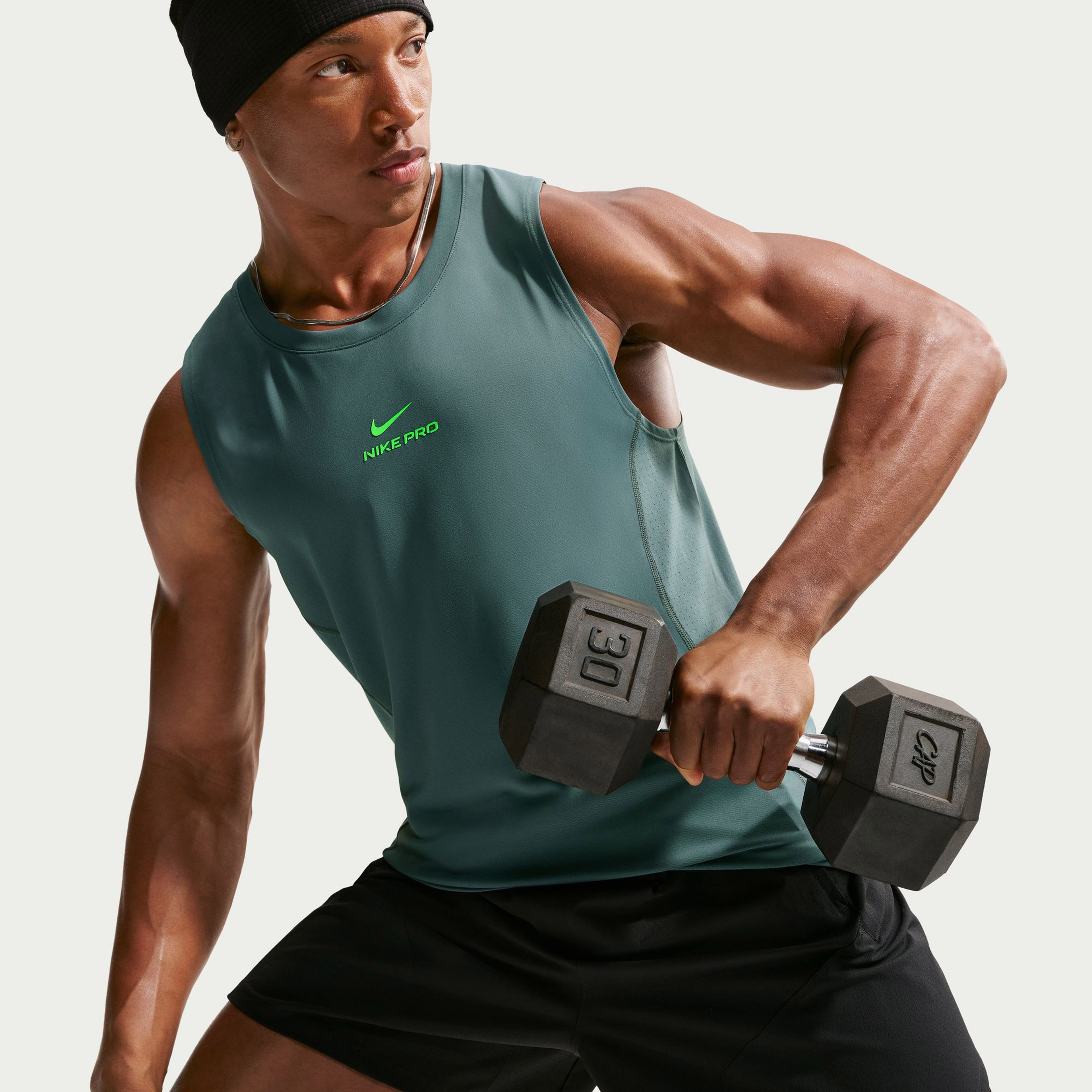 Nike Pro Dri-Fit Training Erkek Yeşil Atlet