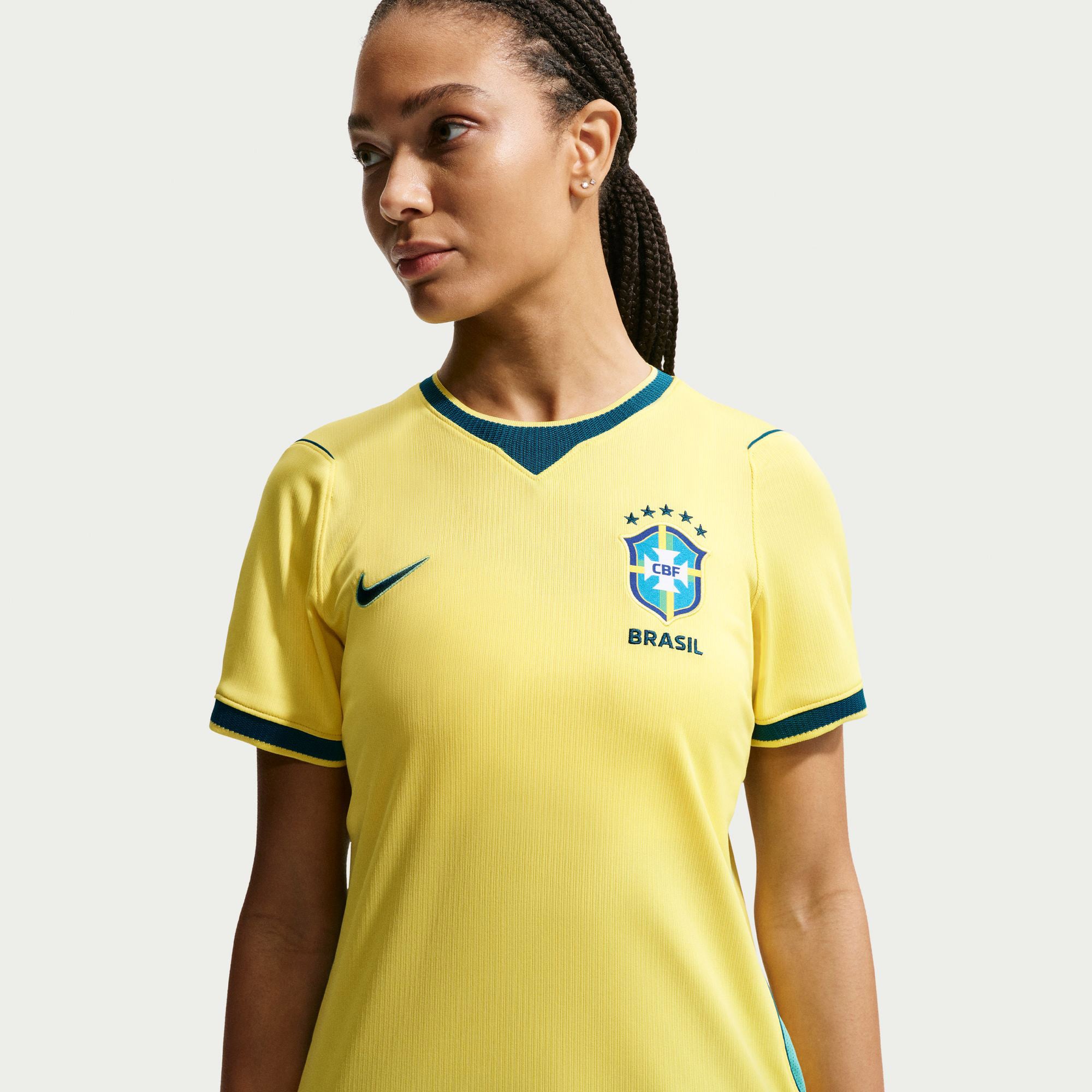 Nike Dri-FIT Brazil 2026 Stadium Home Kadın Sarı Futbol Forma