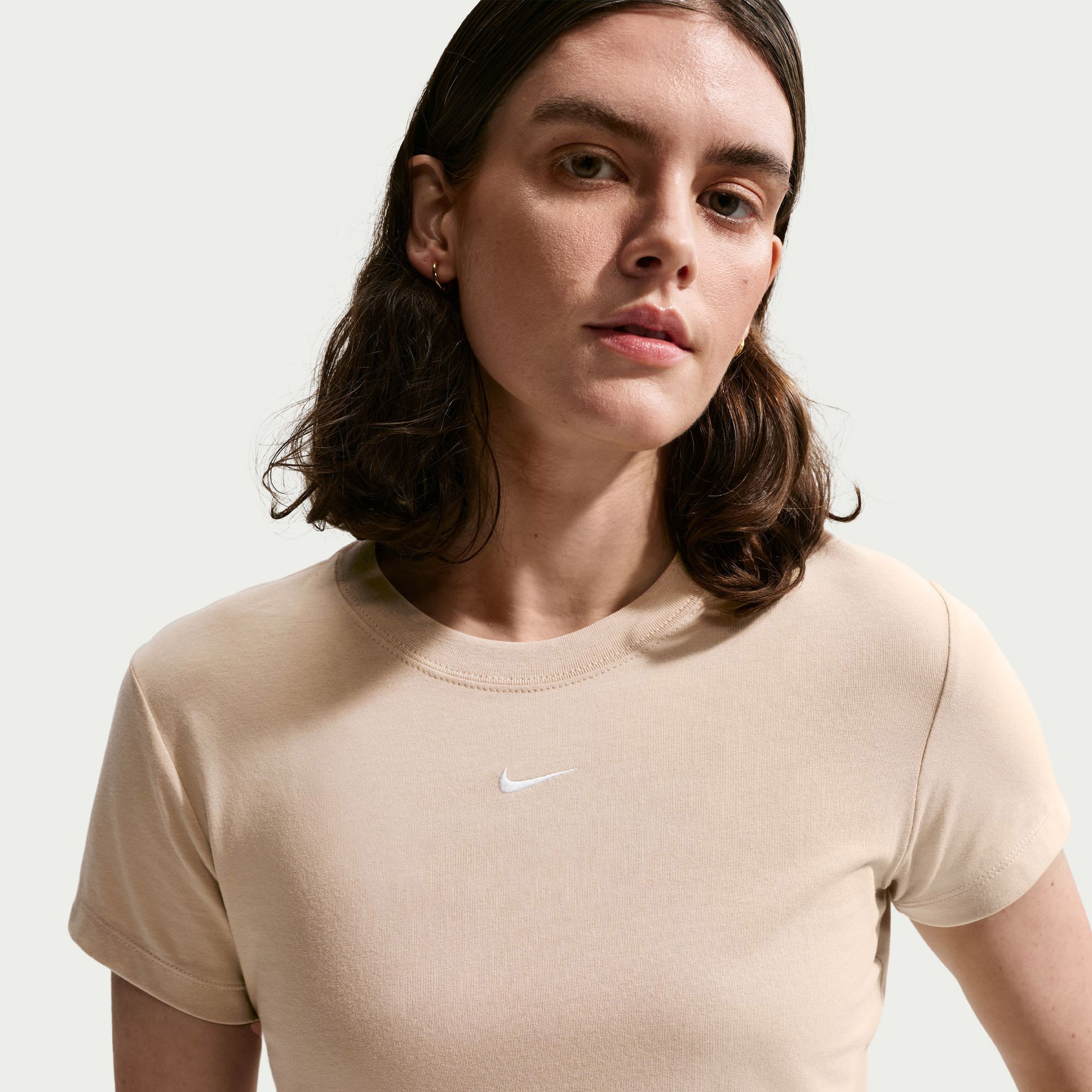 Nike Sportswear Chill Knit Kadın Kahverengi T-Shirt