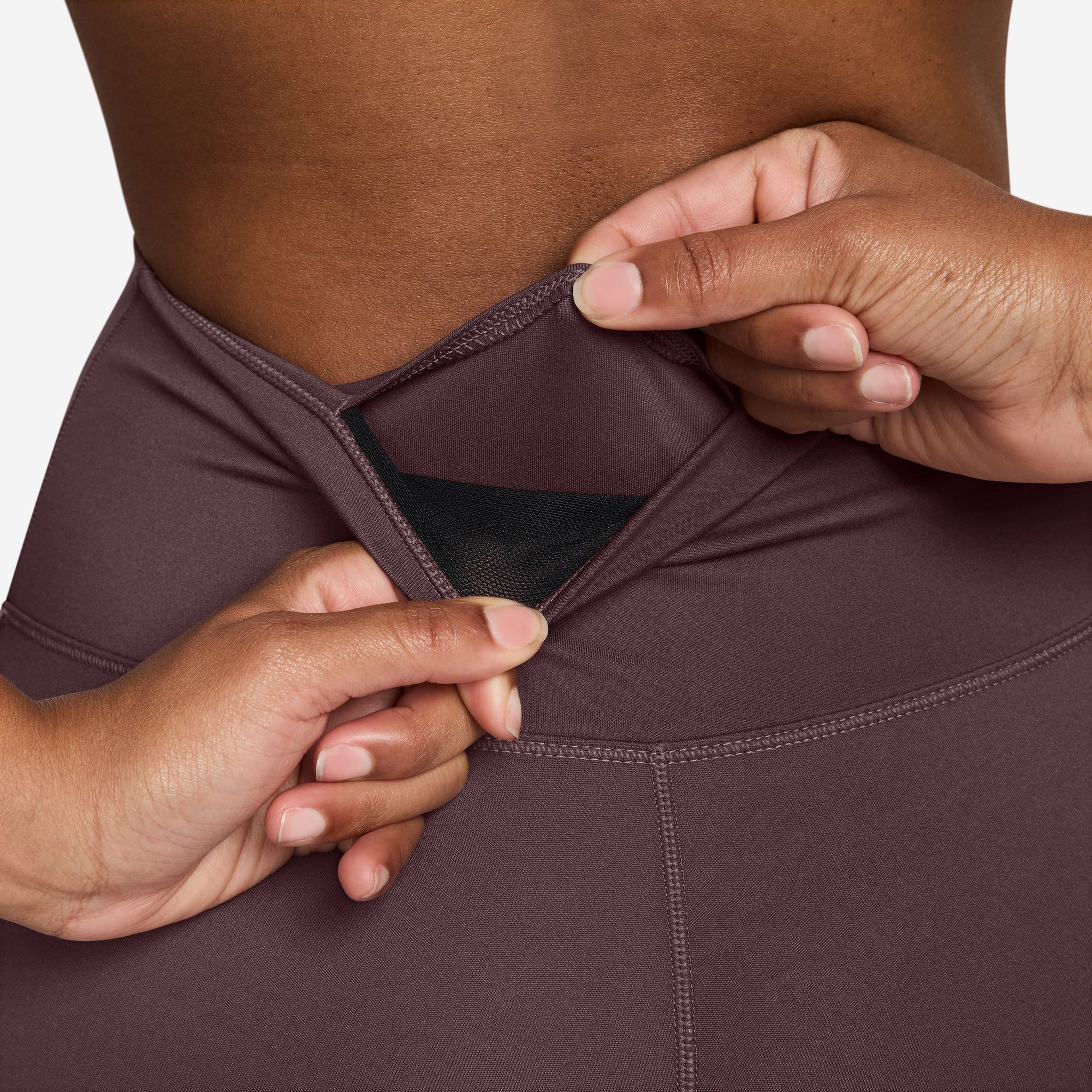 Nike One Seamless Front Kadın Mor Antrenman Tayt