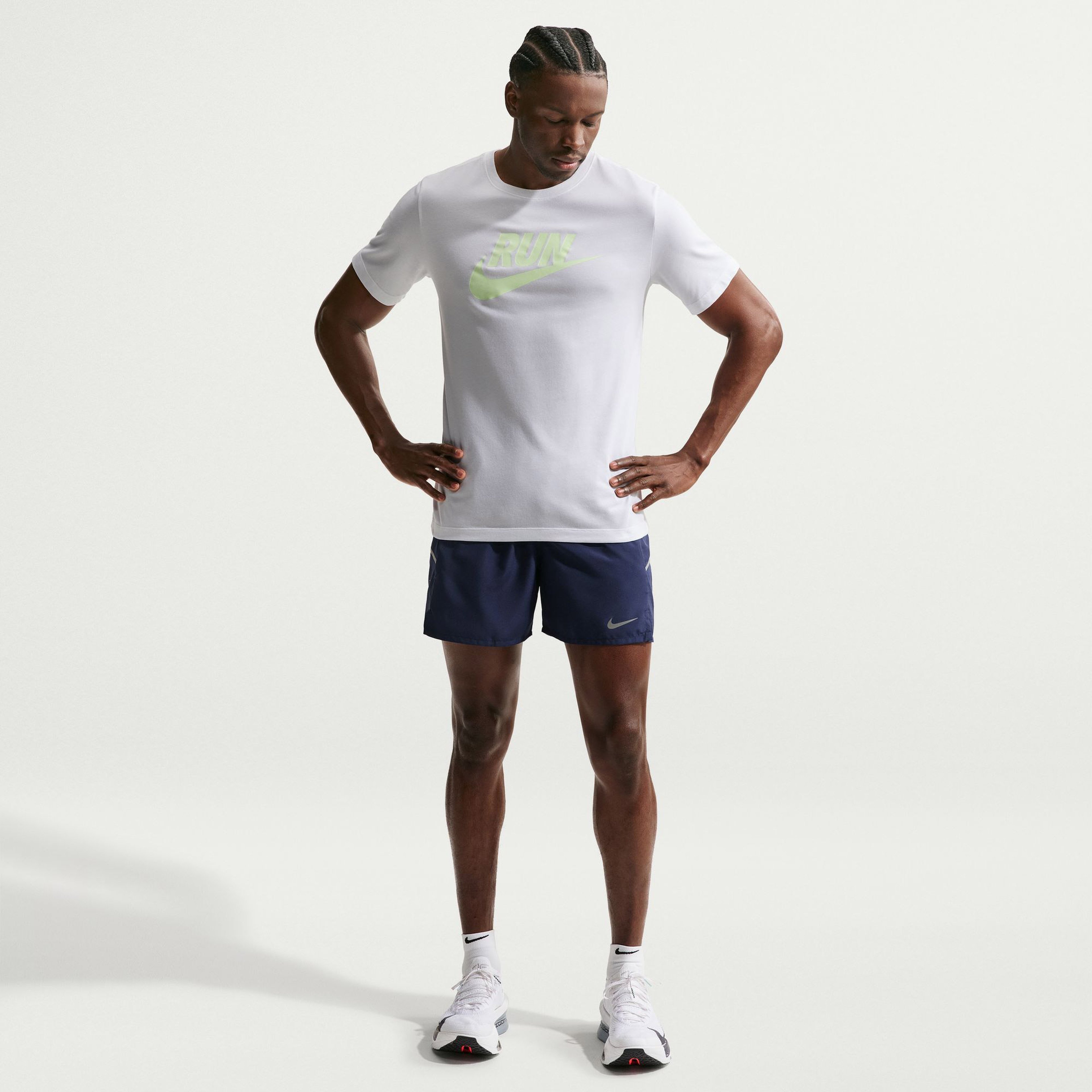 Nike Dri-FIT Miler Erkek Lacivert Koşu Şort