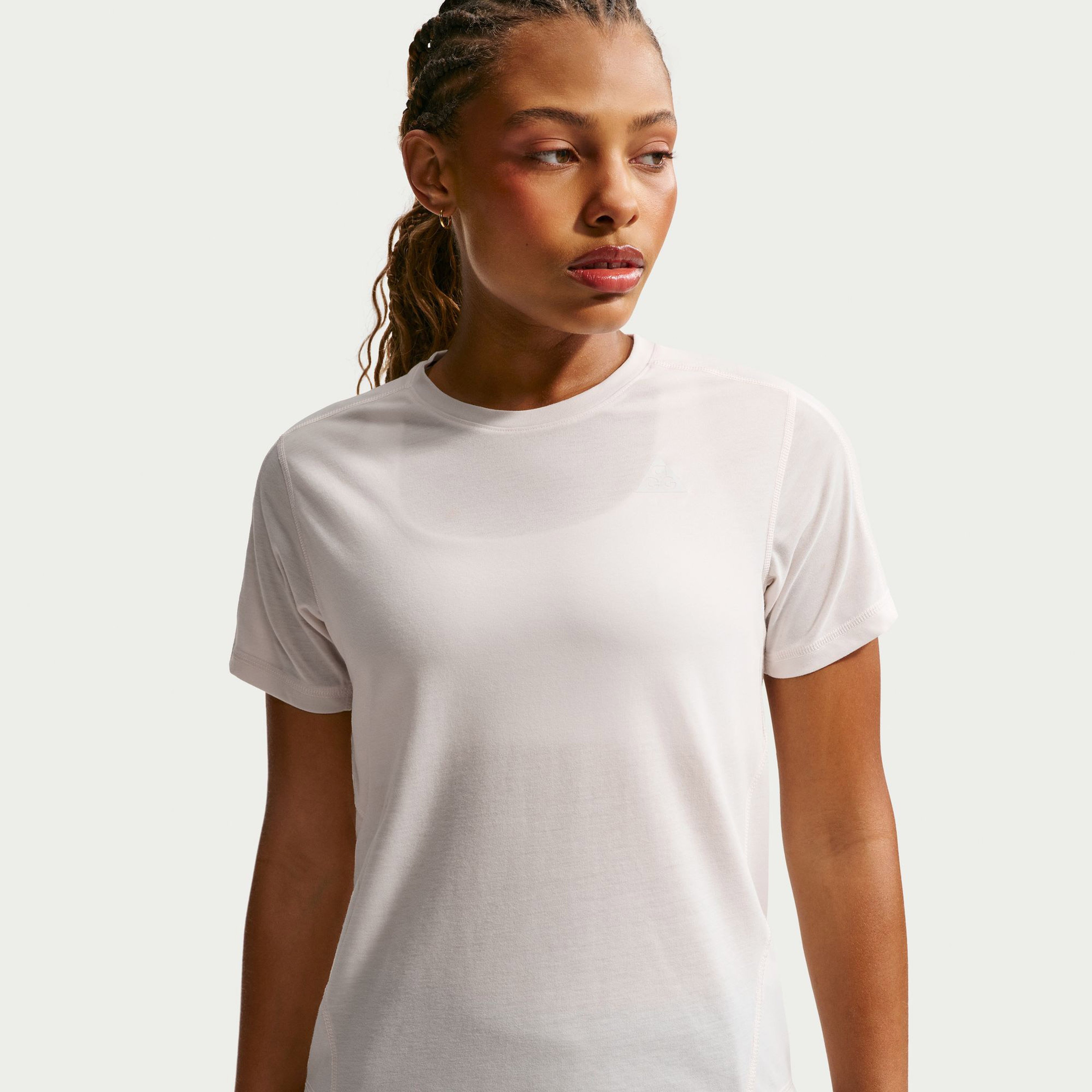 Nike Trail Dri-FIT Ss Top Kadın Gri Koşu T-Shirt