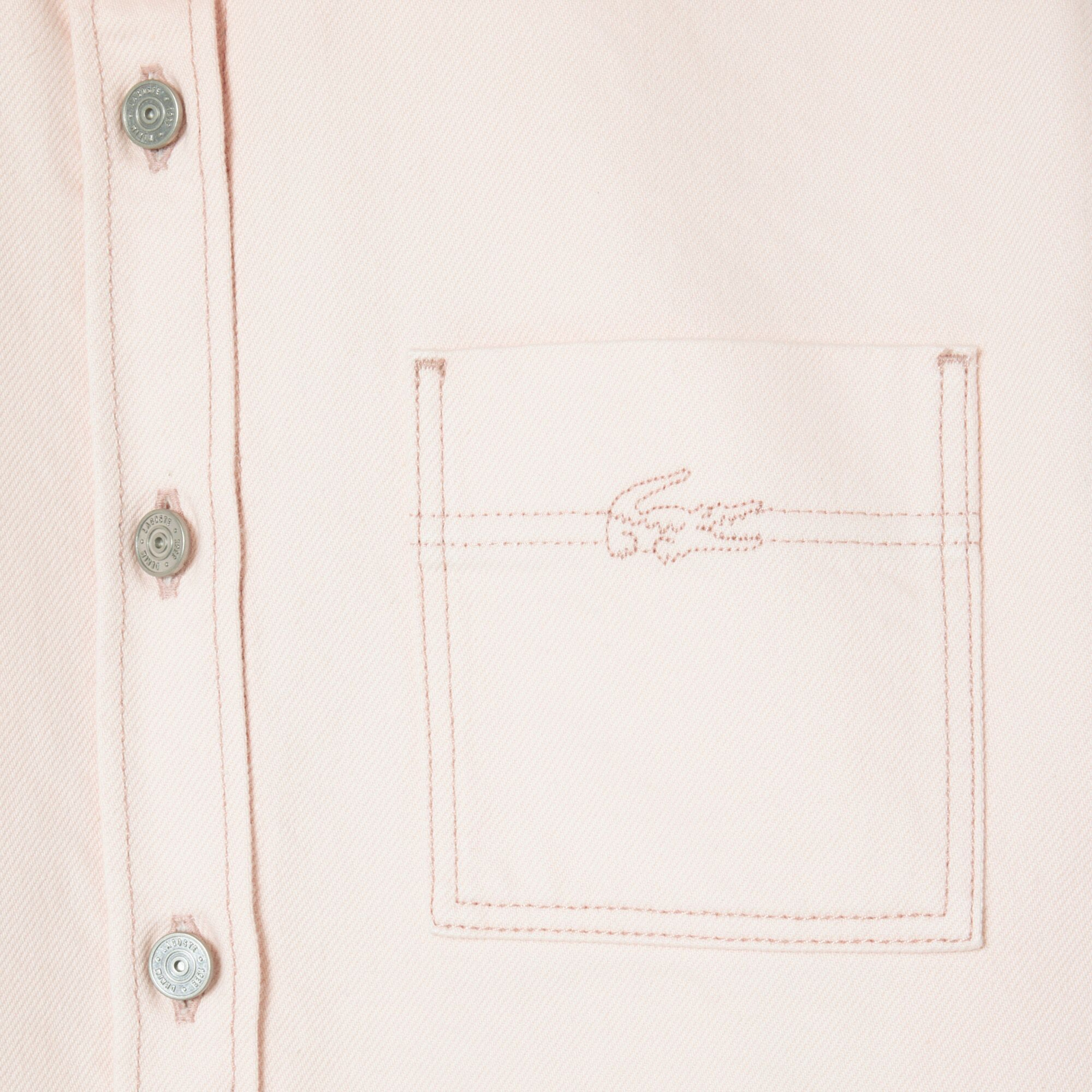 Lacoste Kadın Relaxed Fit Denim Pembe Ceket