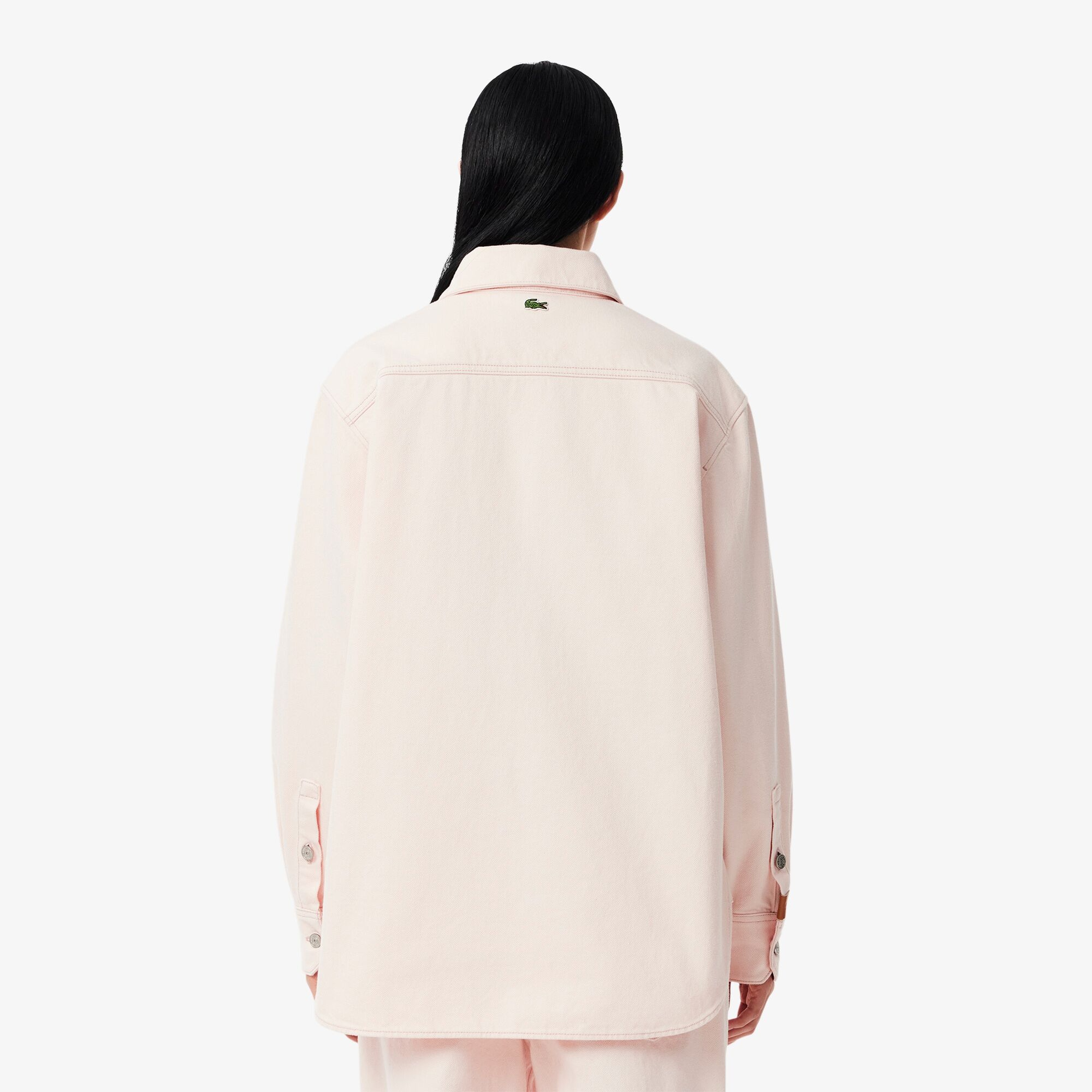 Lacoste Kadın Relaxed Fit Denim Pembe Ceket
