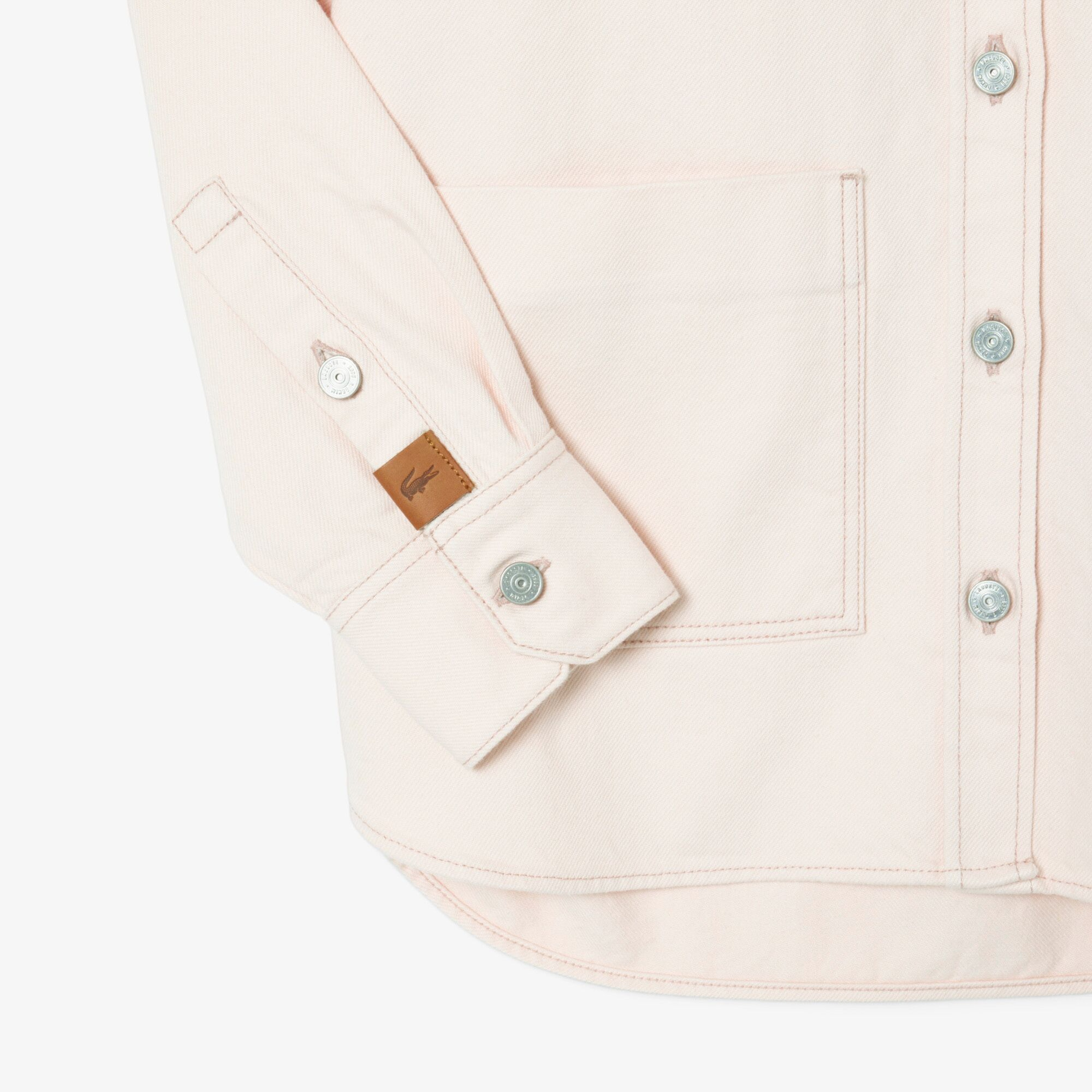 Lacoste Kadın Relaxed Fit Denim Pembe Ceket