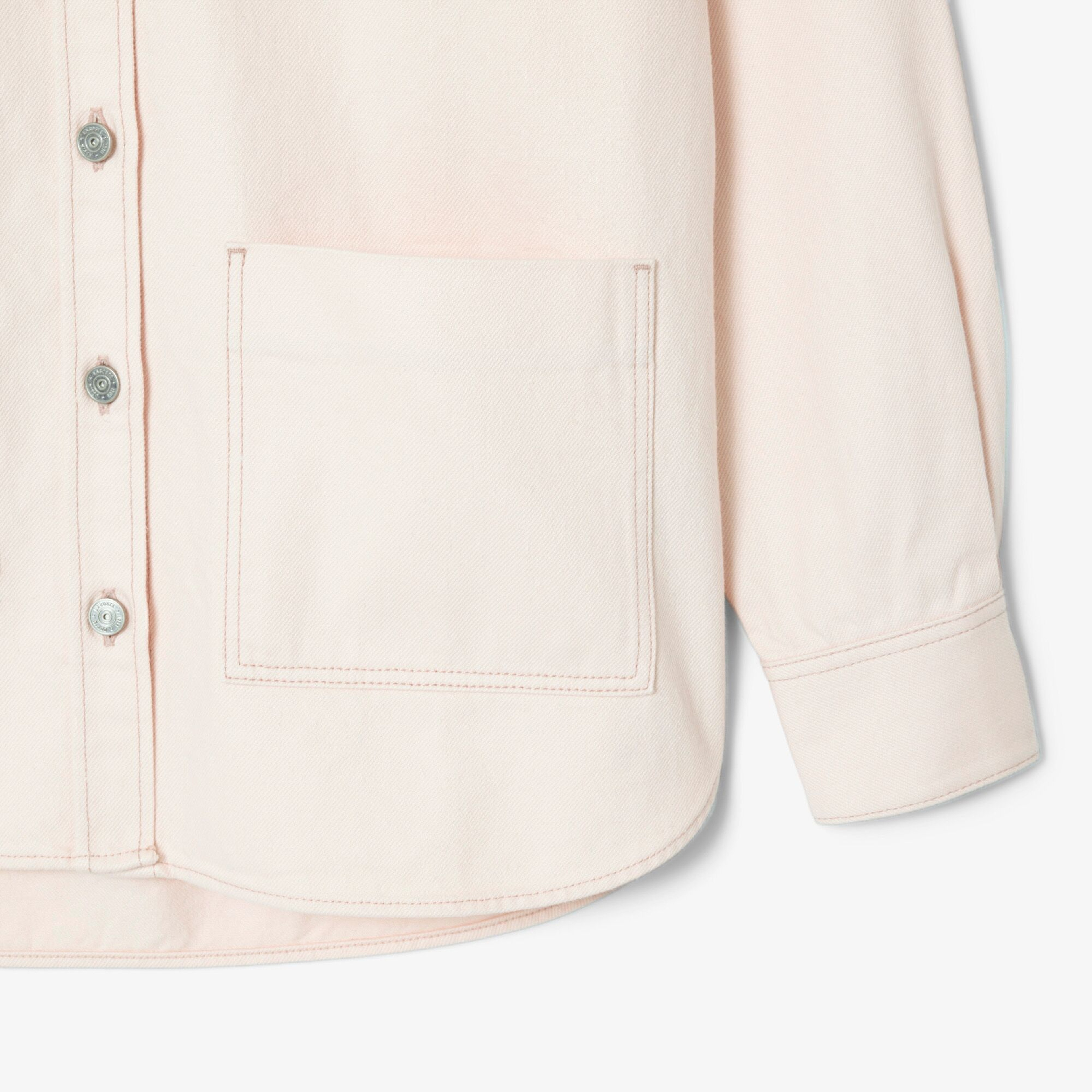 Lacoste Kadın Relaxed Fit Denim Pembe Ceket