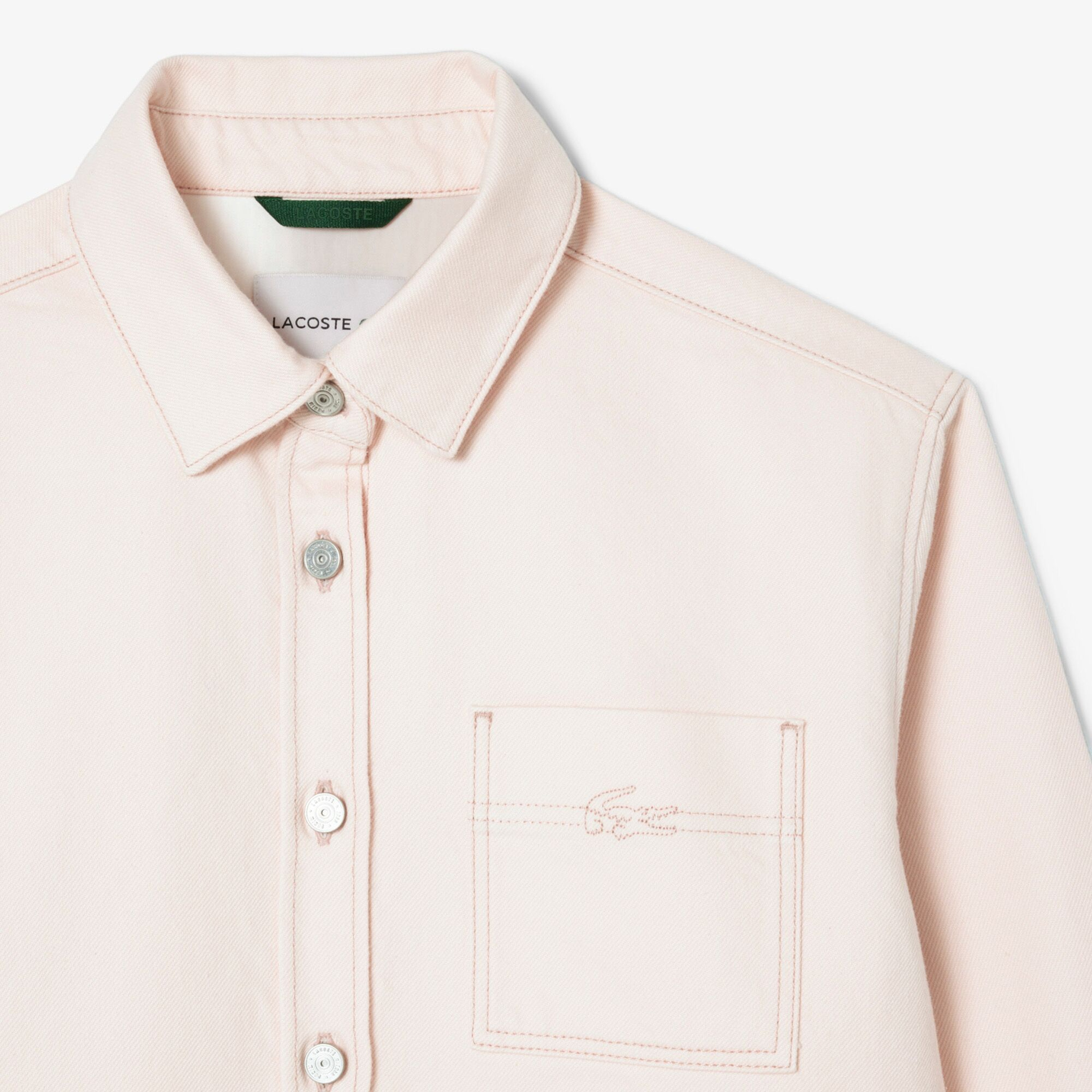 Lacoste Kadın Relaxed Fit Denim Pembe Ceket