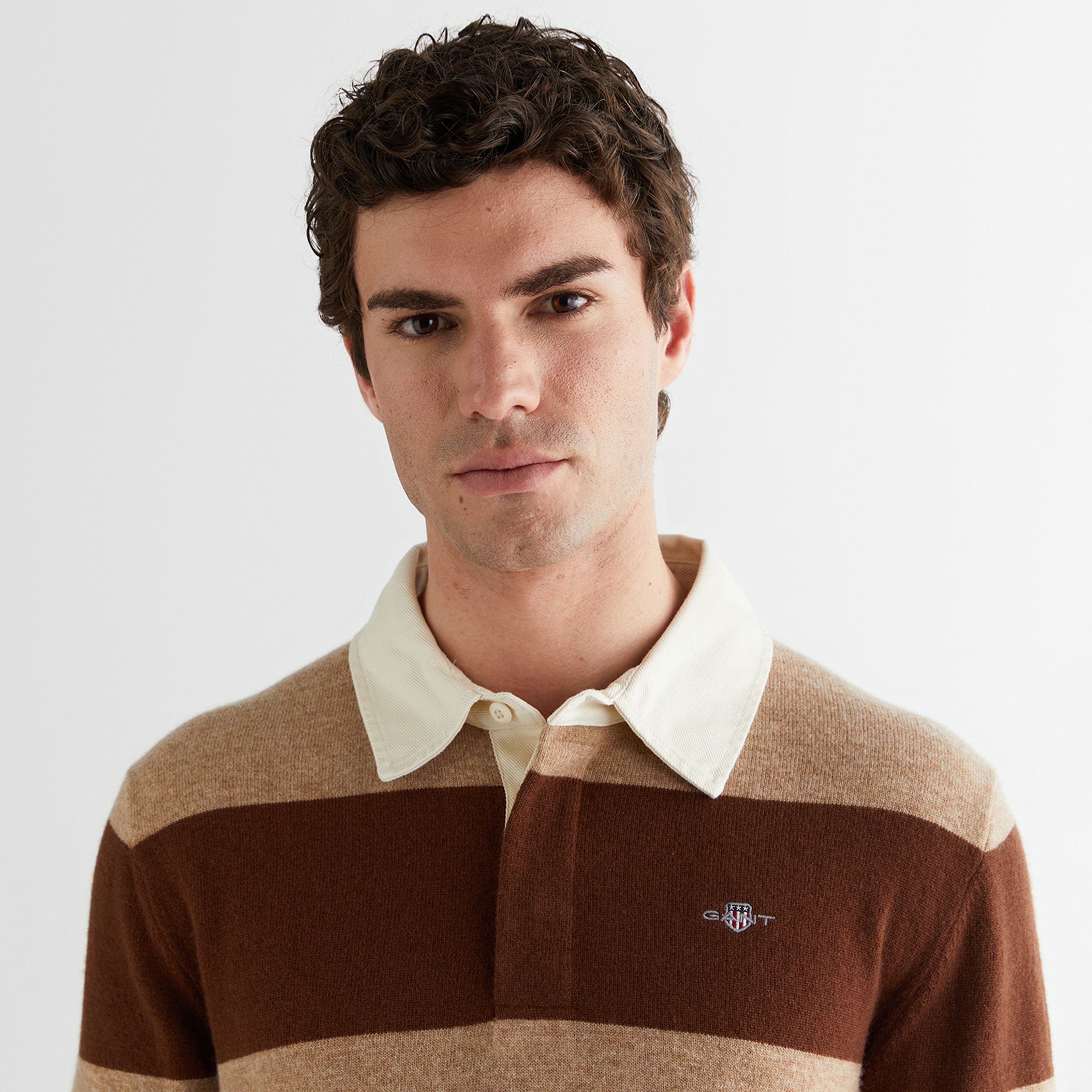 GANT Erkek Bej Regular Fit Polo Yaka Triko