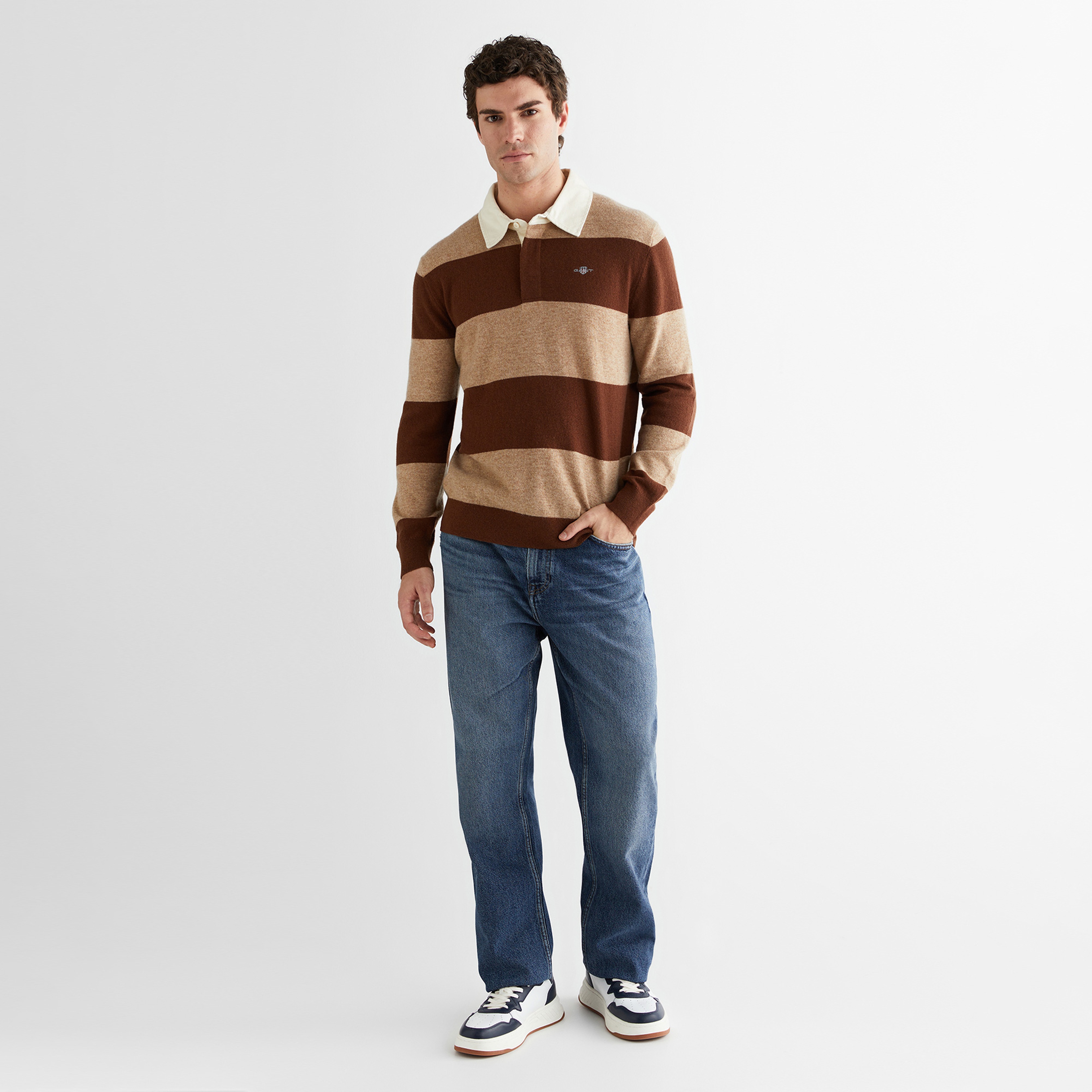 GANT Erkek Bej Regular Fit Polo Yaka Triko