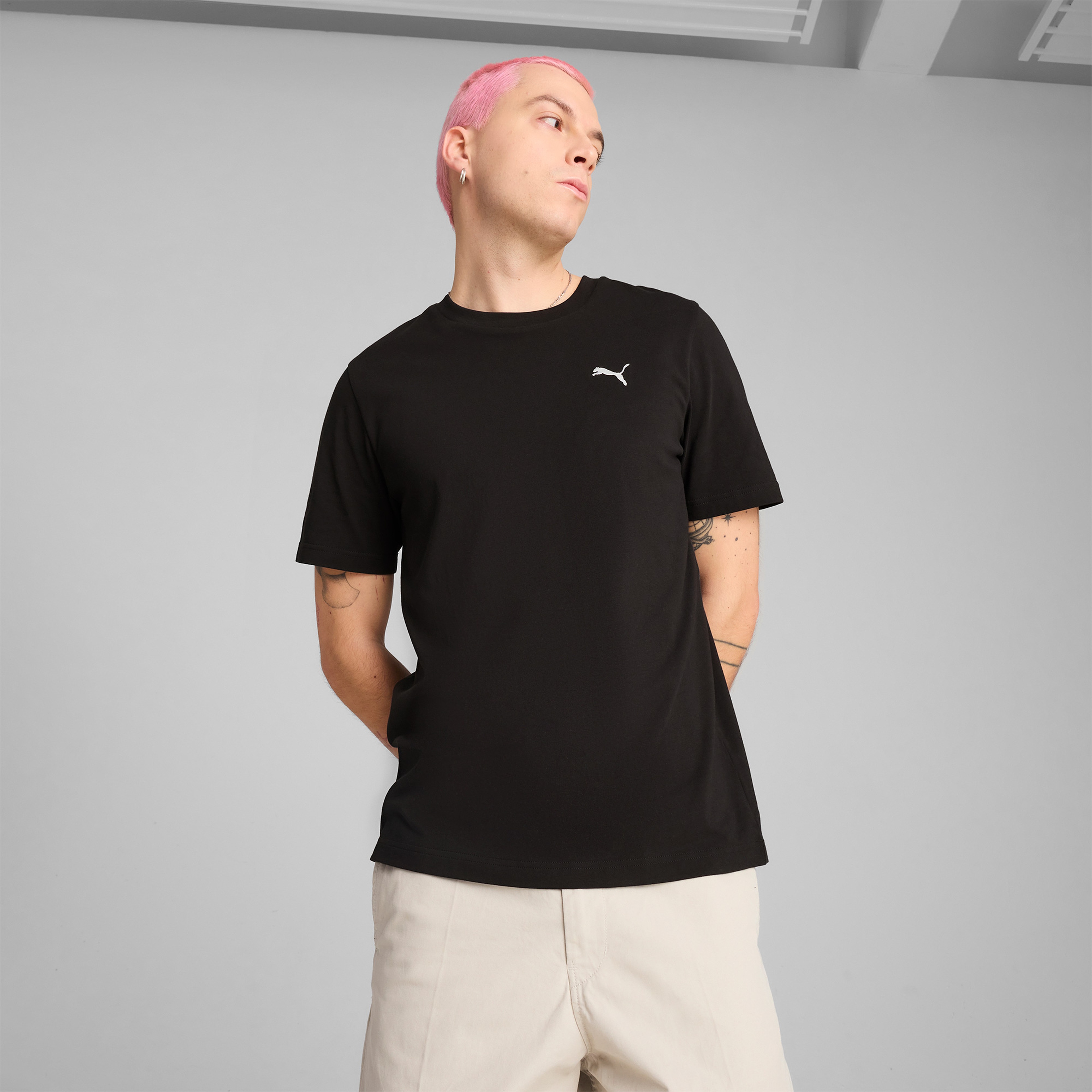 Puma Wardrobe Essentials Erkek Siyah T-Shirt